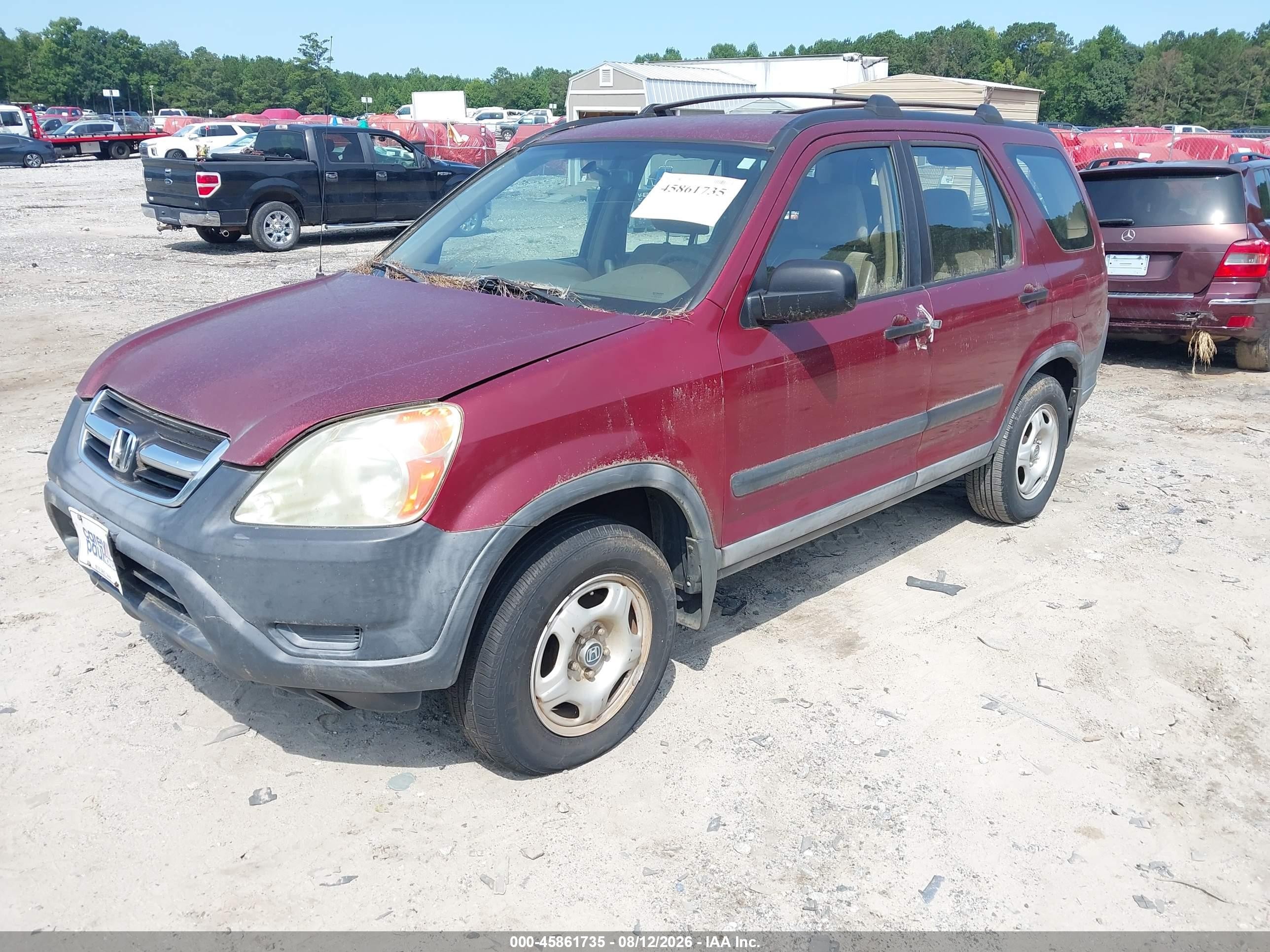 2004 Honda Cr-v Lx Red vin: SHSRD68414U200505