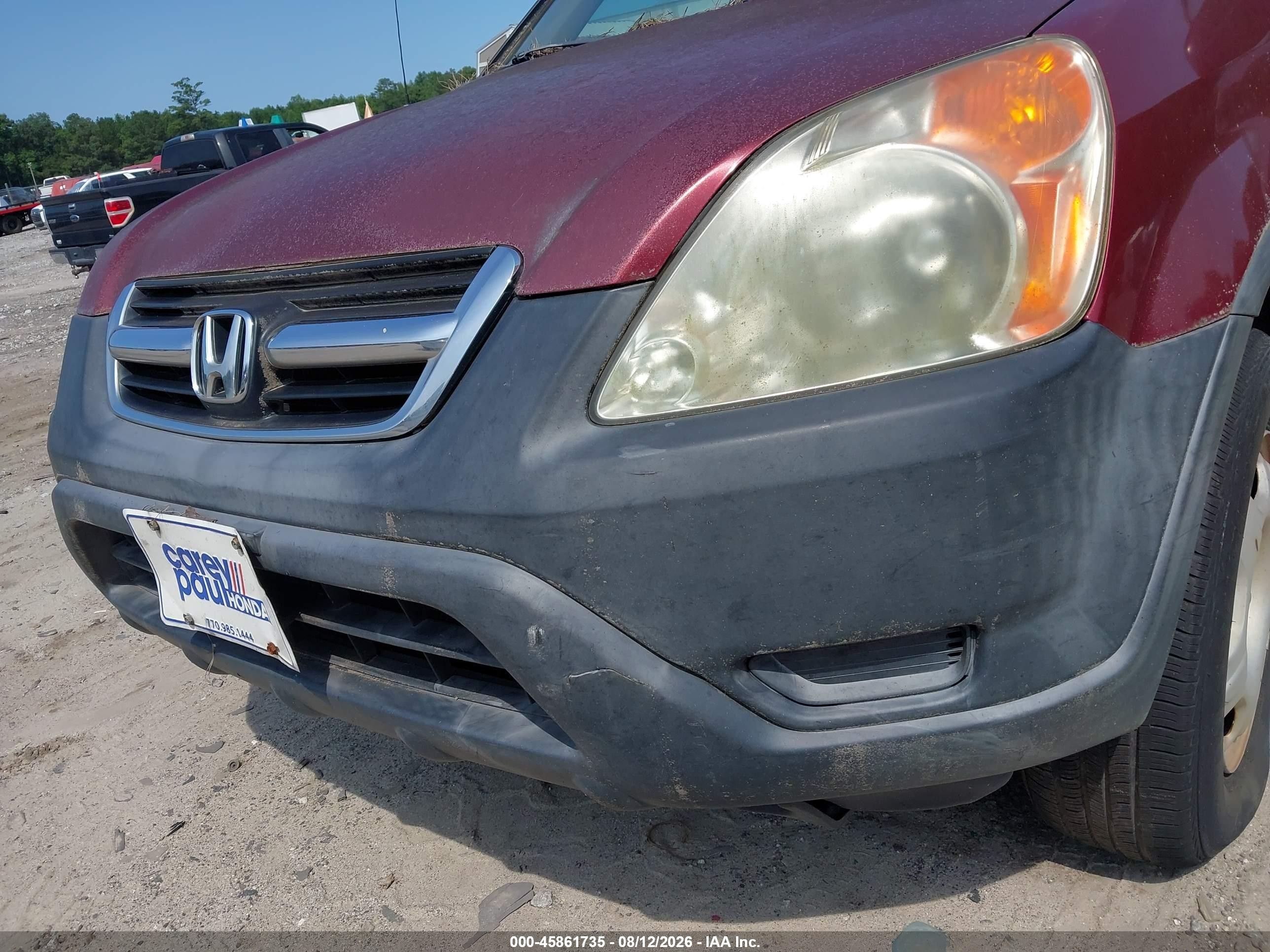 2004 Honda Cr-v Lx Red vin: SHSRD68414U200505