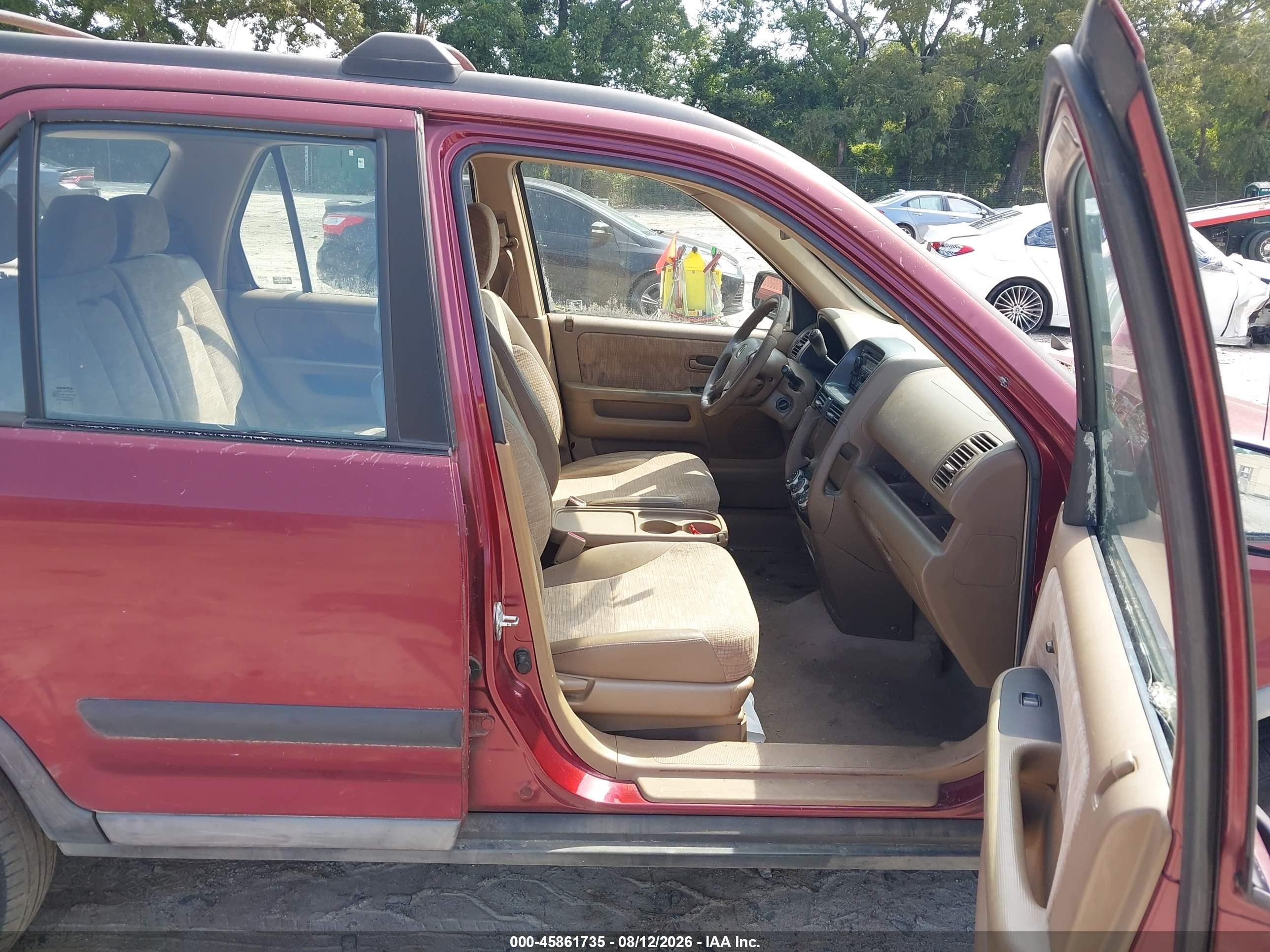 2004 Honda Cr-v Lx Red vin: SHSRD68414U200505
