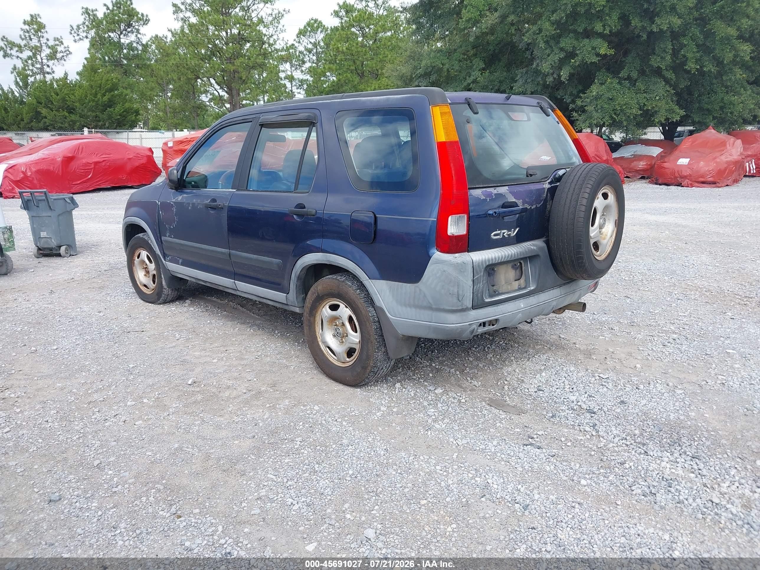 2003 Honda Cr-v Lx Blue vin: SHSRD68443U106679