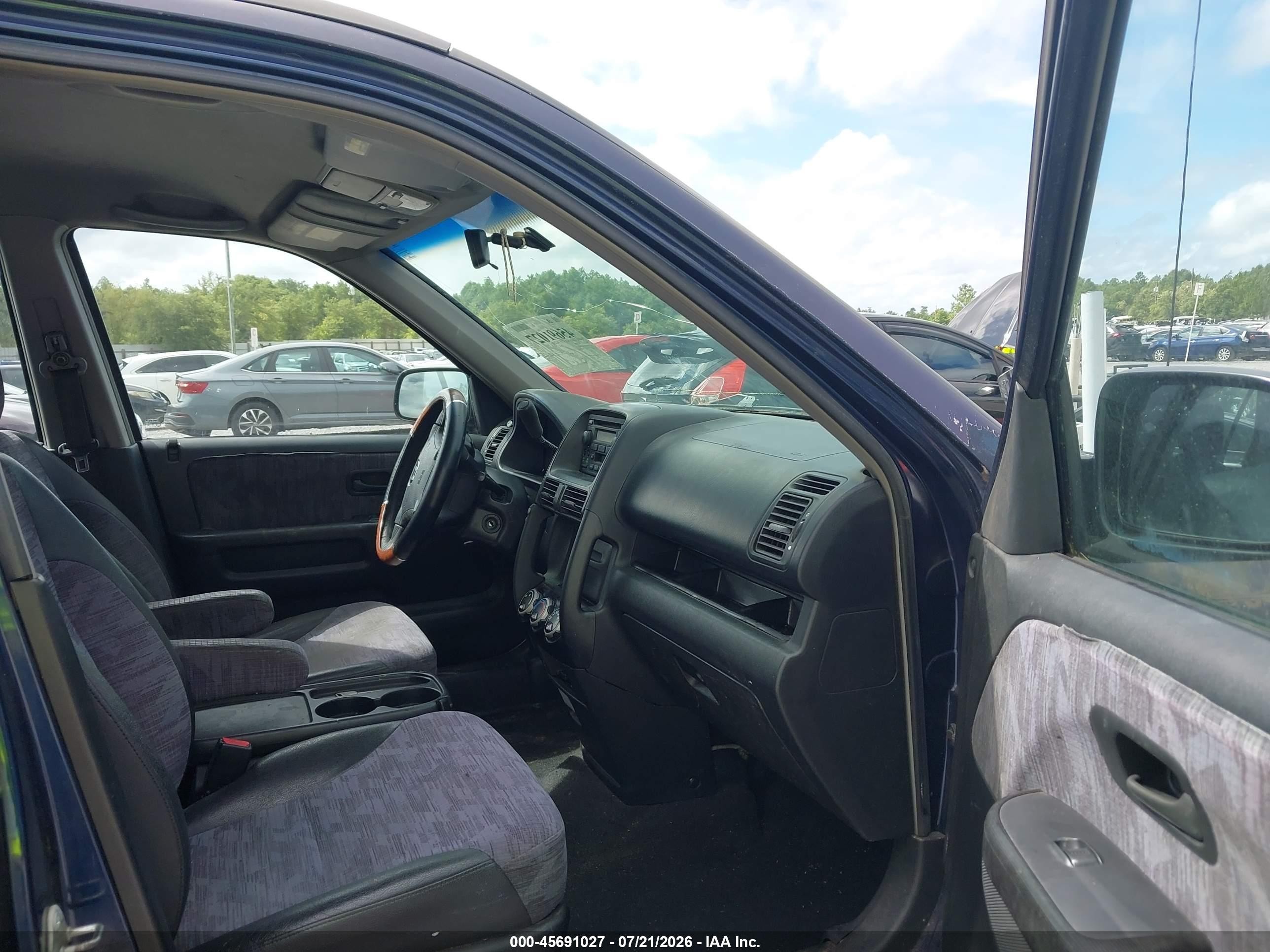 2003 Honda Cr-v Lx Blue vin: SHSRD68443U106679
