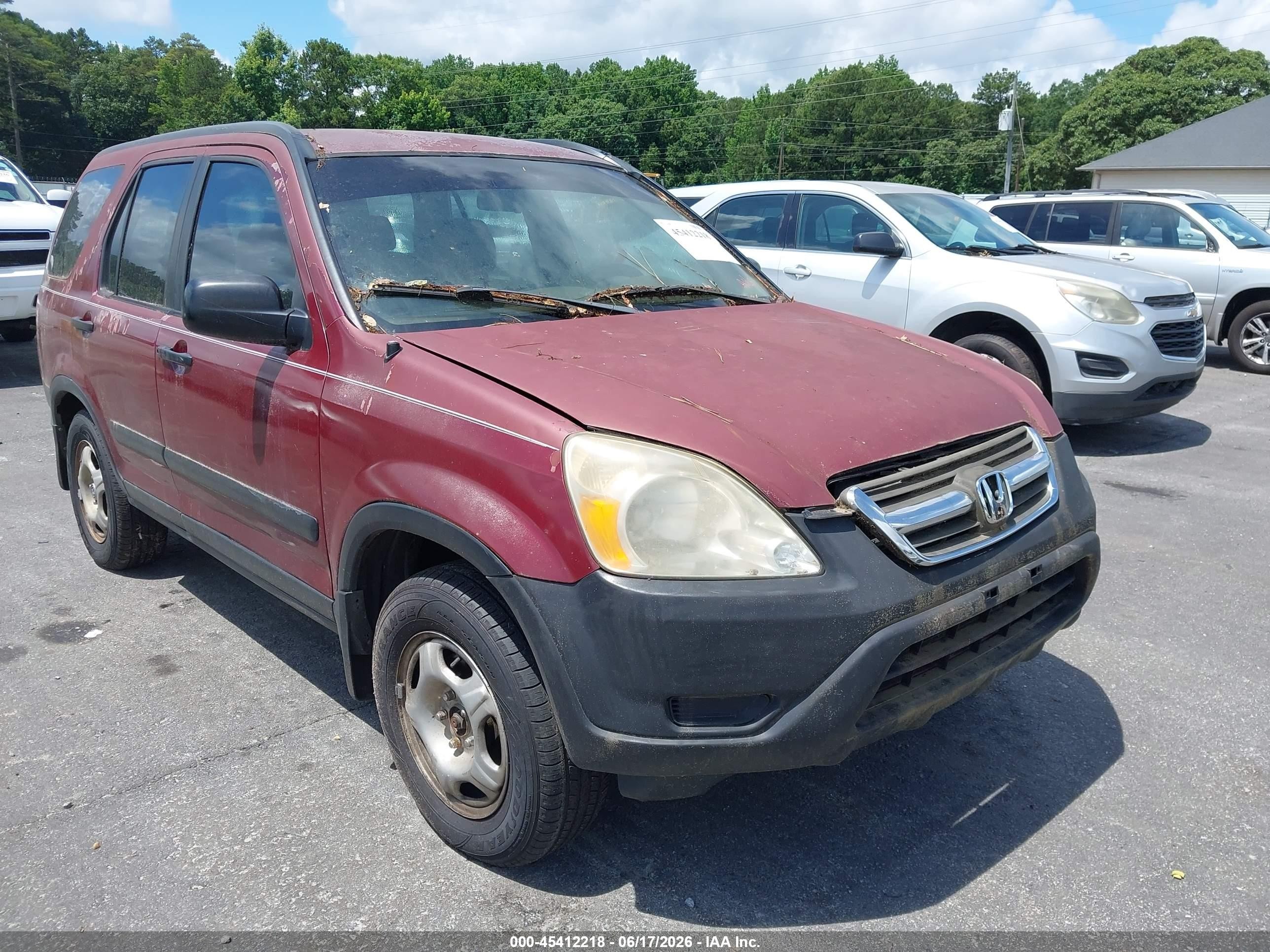 2003 Honda Cr-v Lx Красный vin: SHSRD68453U100437