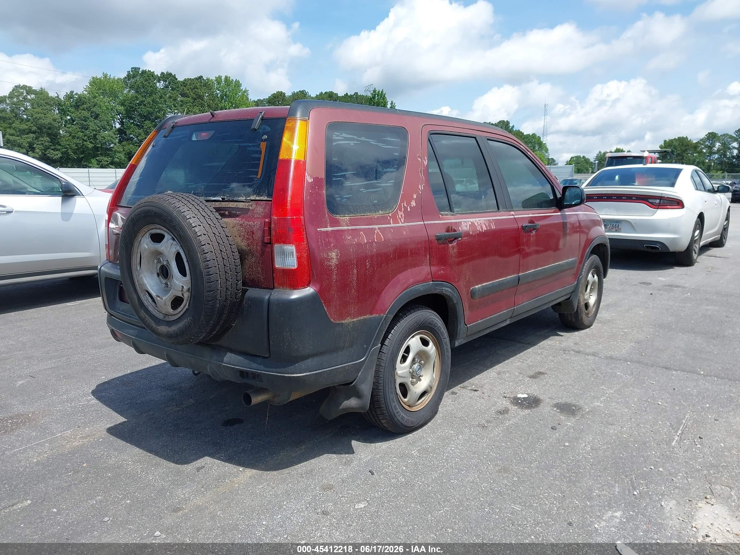 2003 Honda Cr-v Lx Красный vin: SHSRD68453U100437