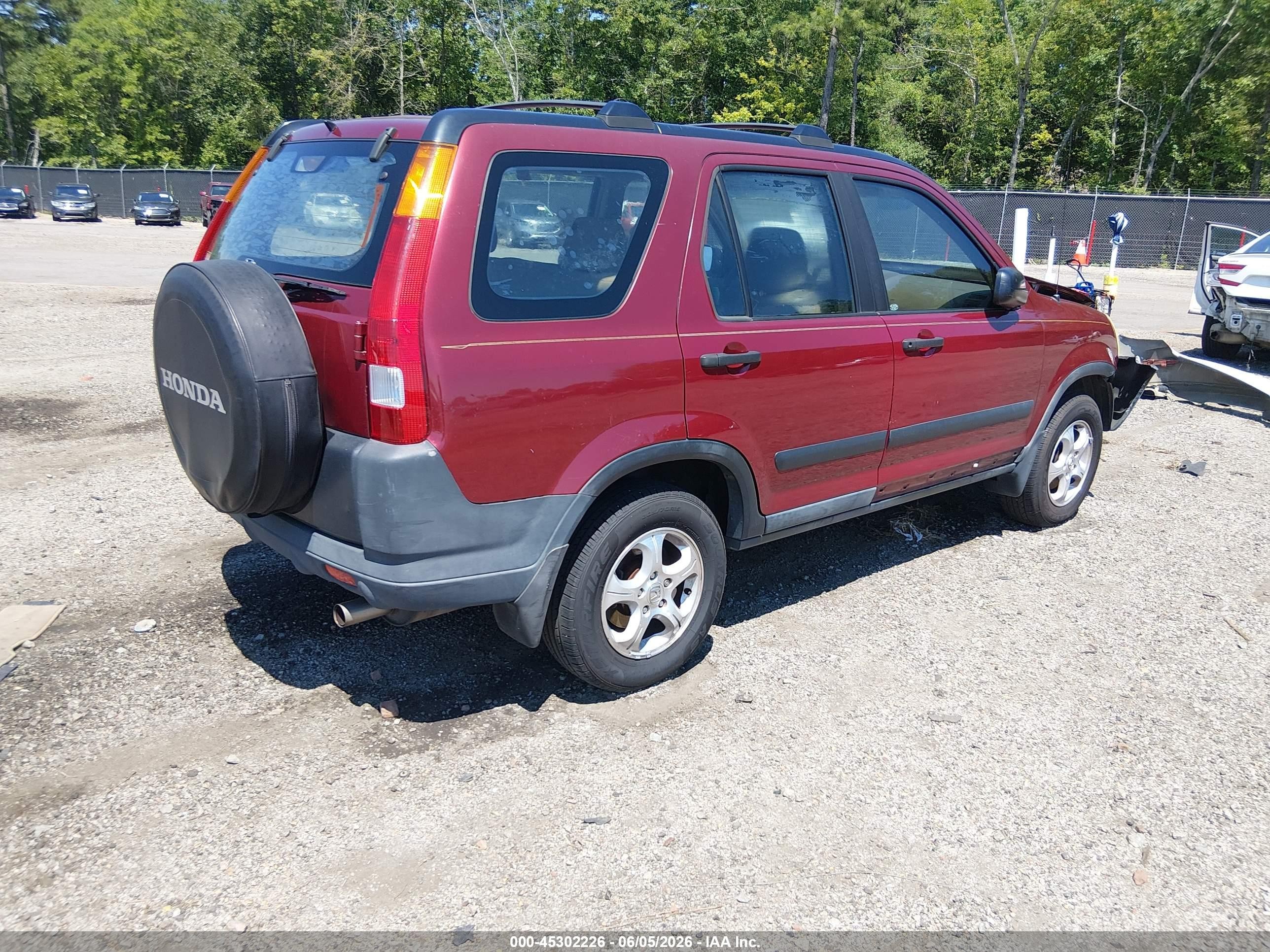 2004 Honda Cr-v Lx Red vin: SHSRD68454U204752