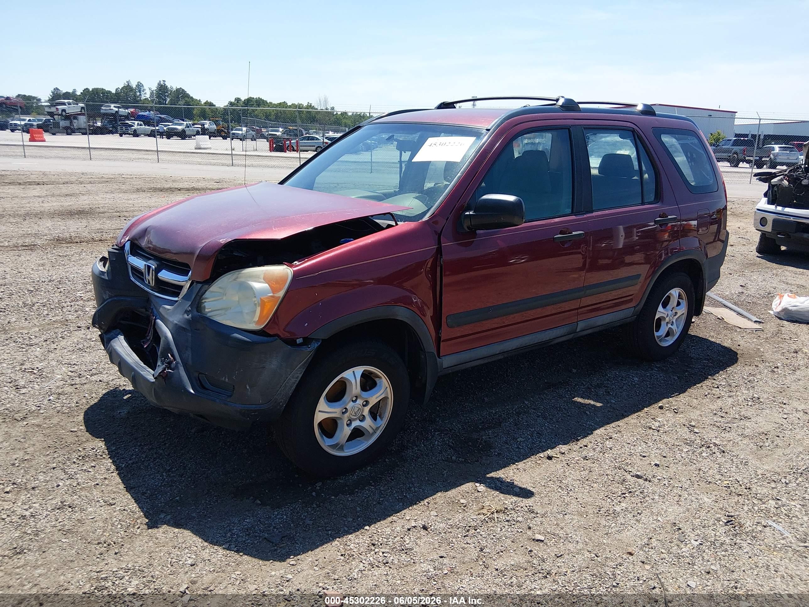 2004 Honda Cr-v Lx Red vin: SHSRD68454U204752