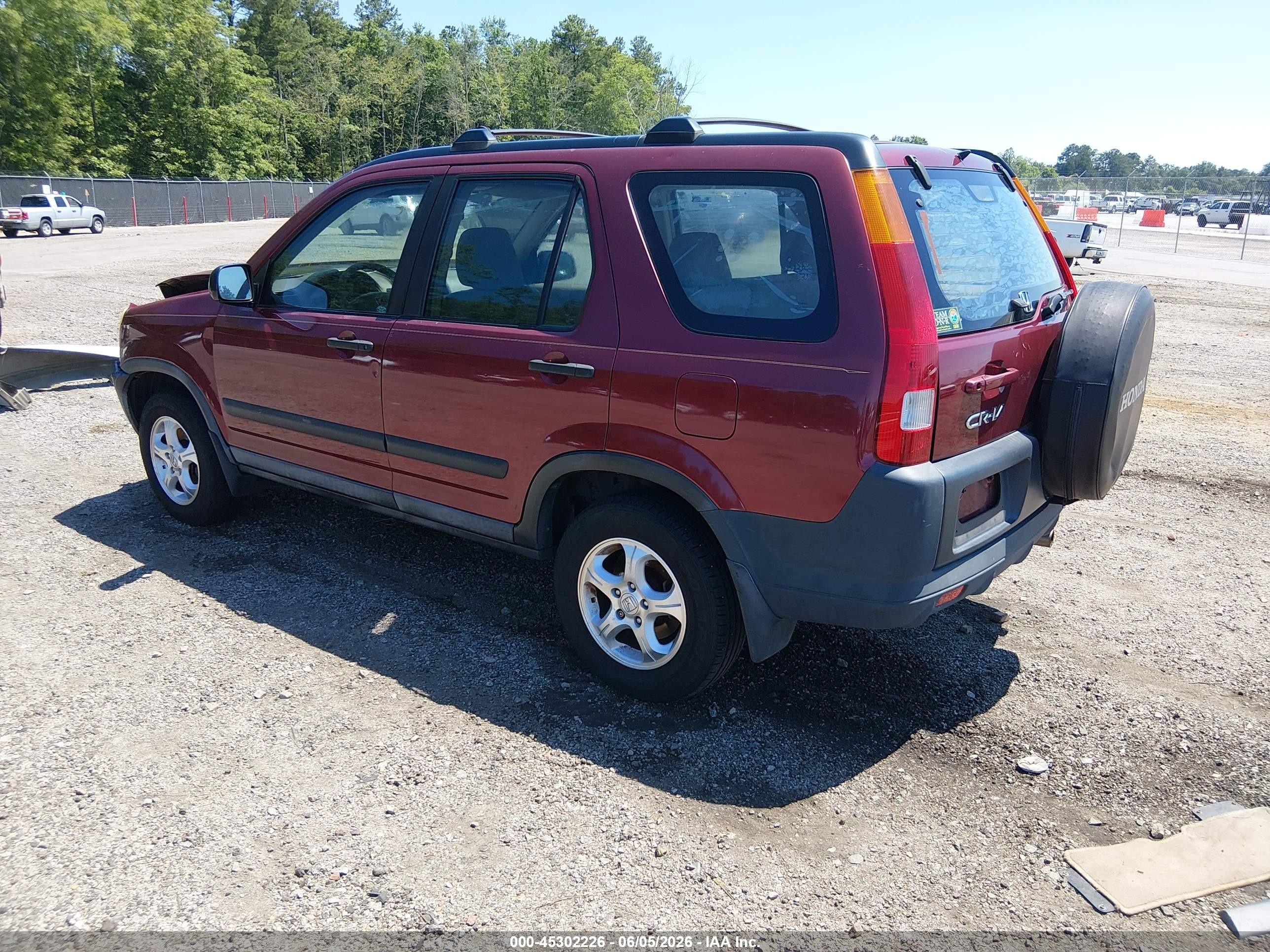 2004 Honda Cr-v Lx Red vin: SHSRD68454U204752