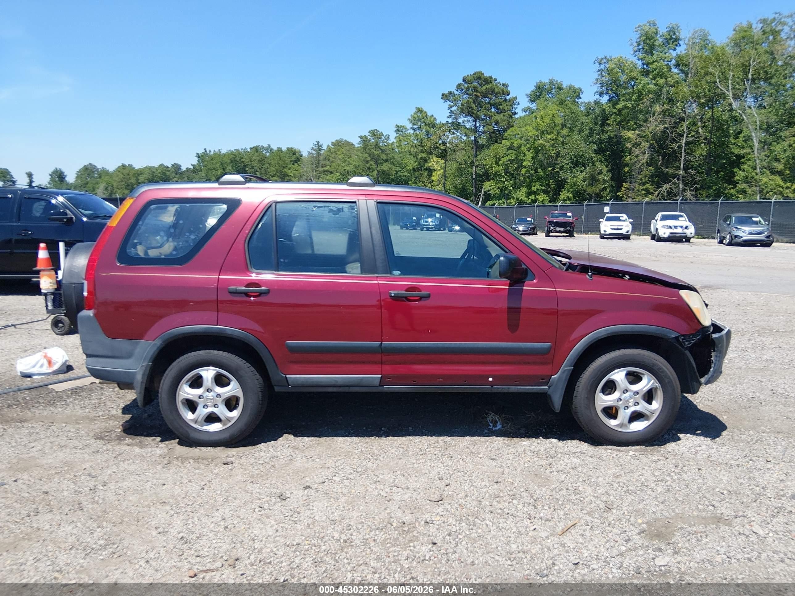 2004 Honda Cr-v Lx Red vin: SHSRD68454U204752