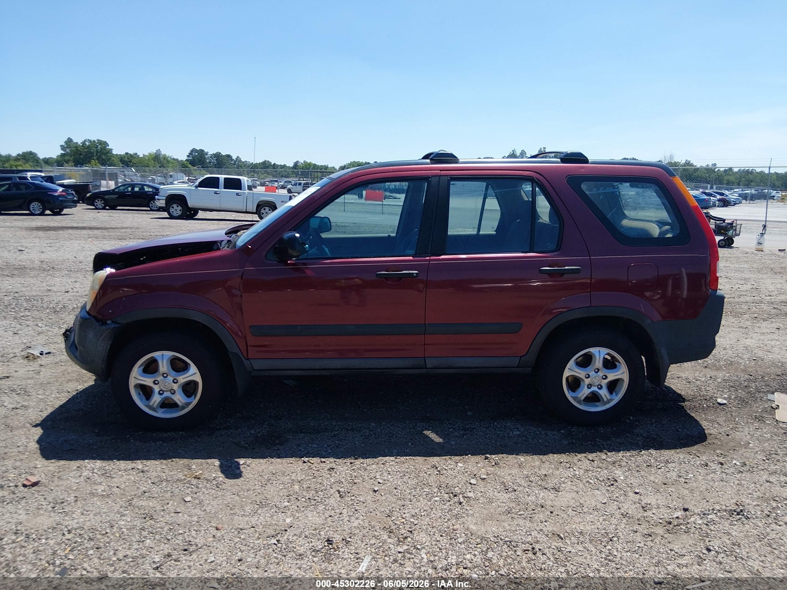 2004 Honda Cr-v Lx Red vin: SHSRD68454U204752