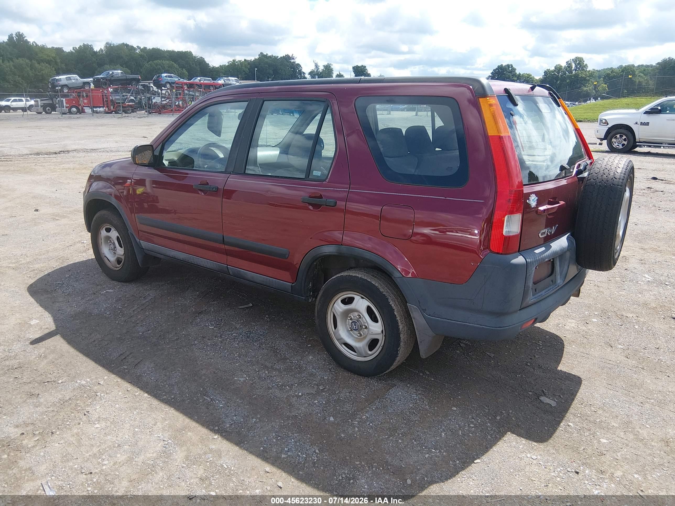 2004 Honda Cr-v Lx Maroon vin: SHSRD68454U206629