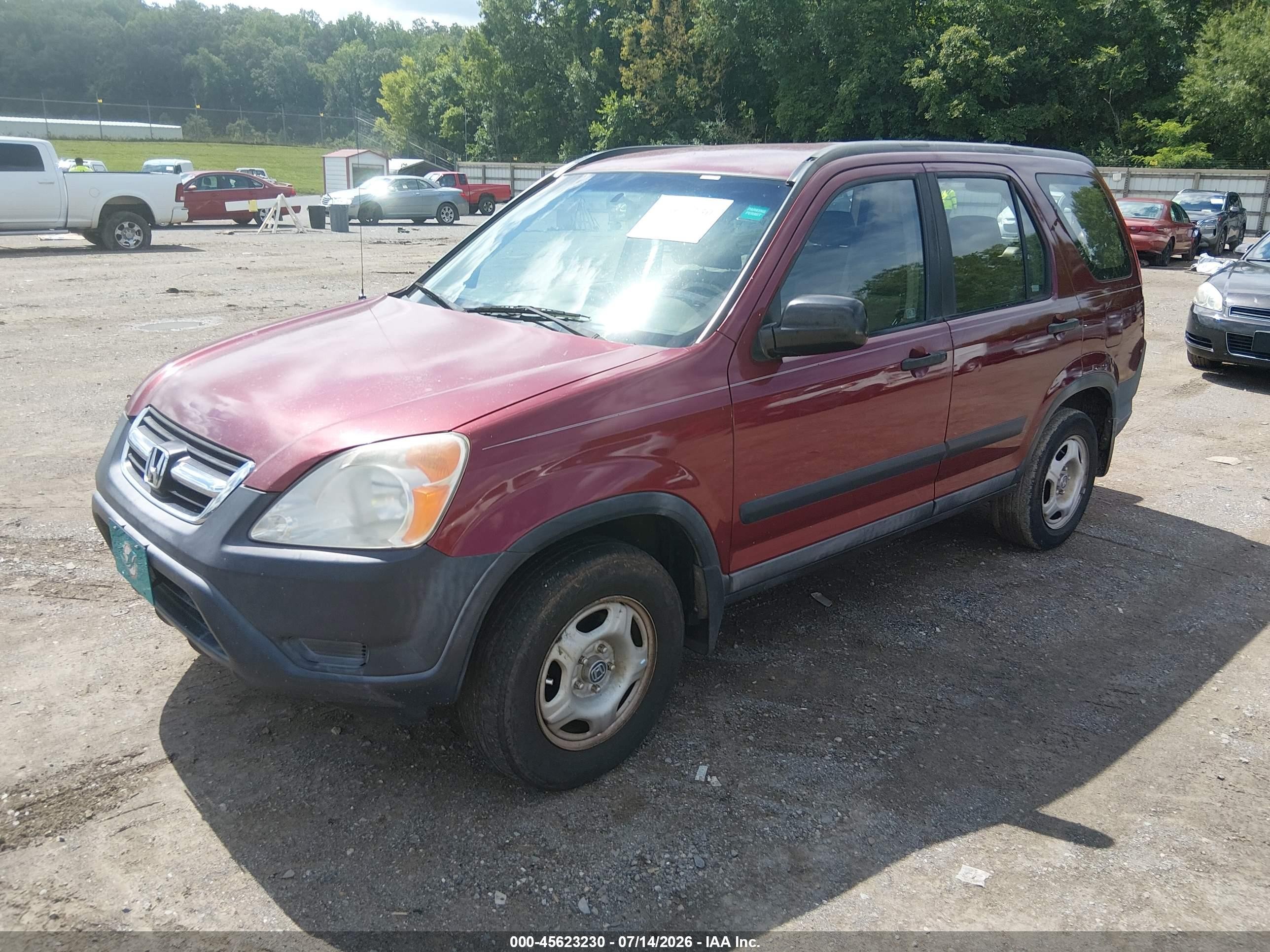 2004 Honda Cr-v Lx Maroon vin: SHSRD68454U206629