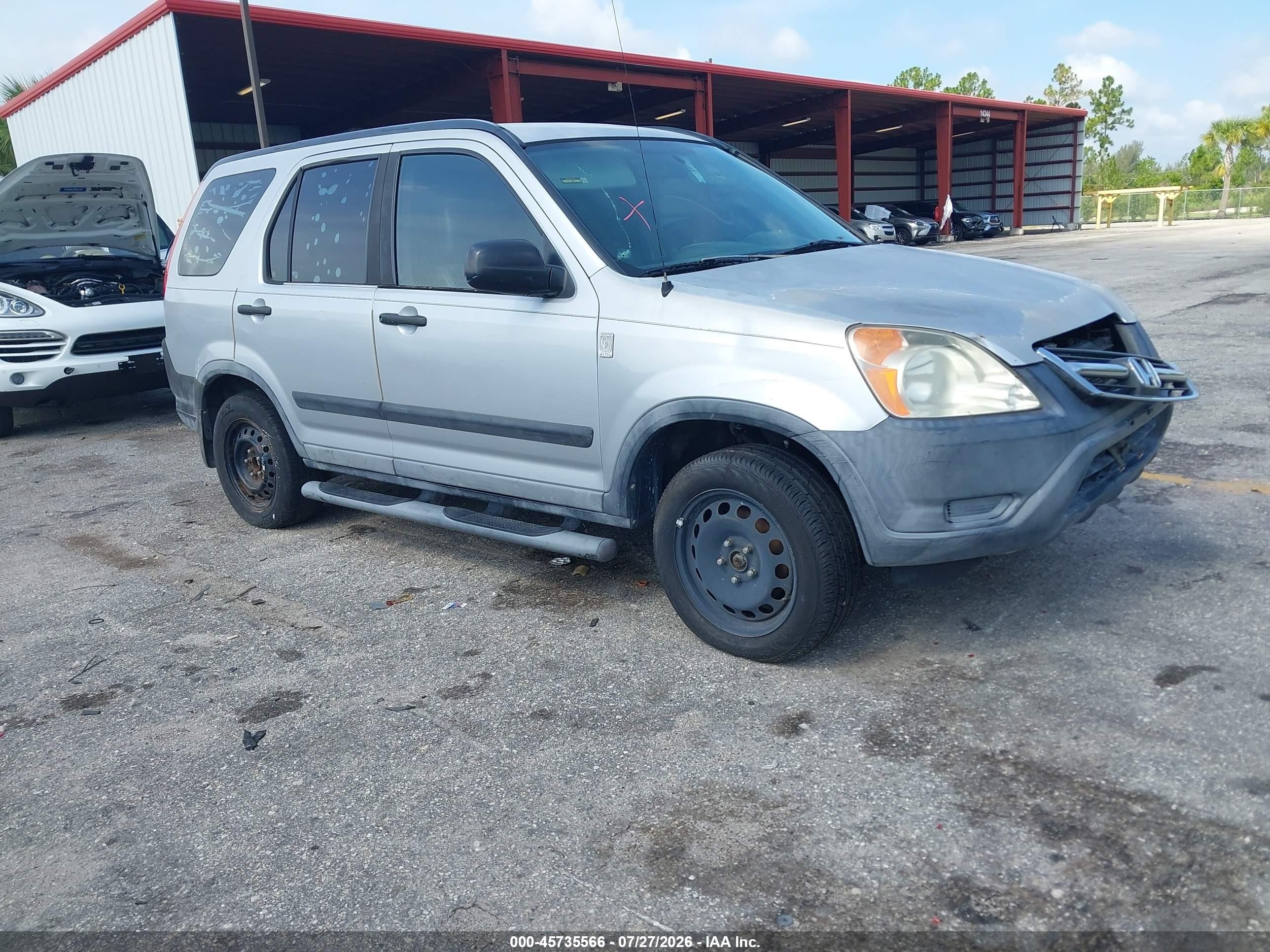2004 Honda Cr-v Lx Silver vin: SHSRD68454U207442