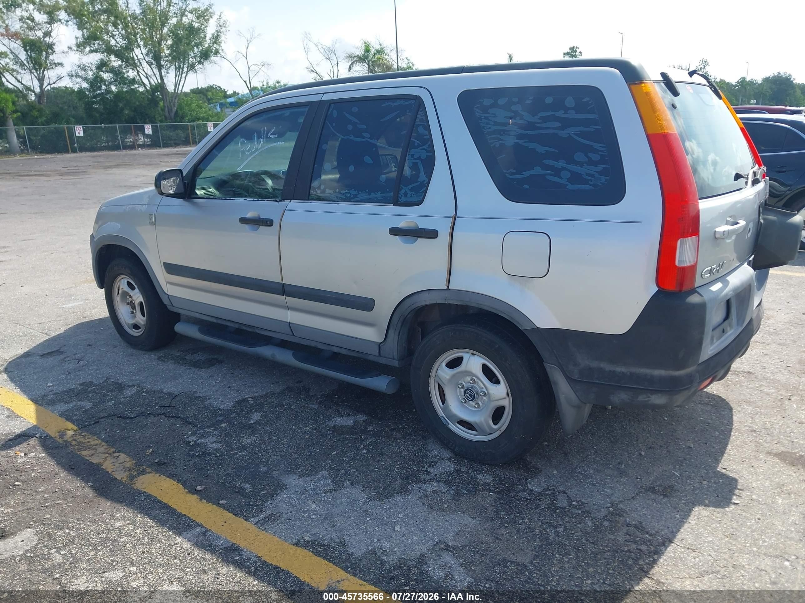 2004 Honda Cr-v Lx Silver vin: SHSRD68454U207442