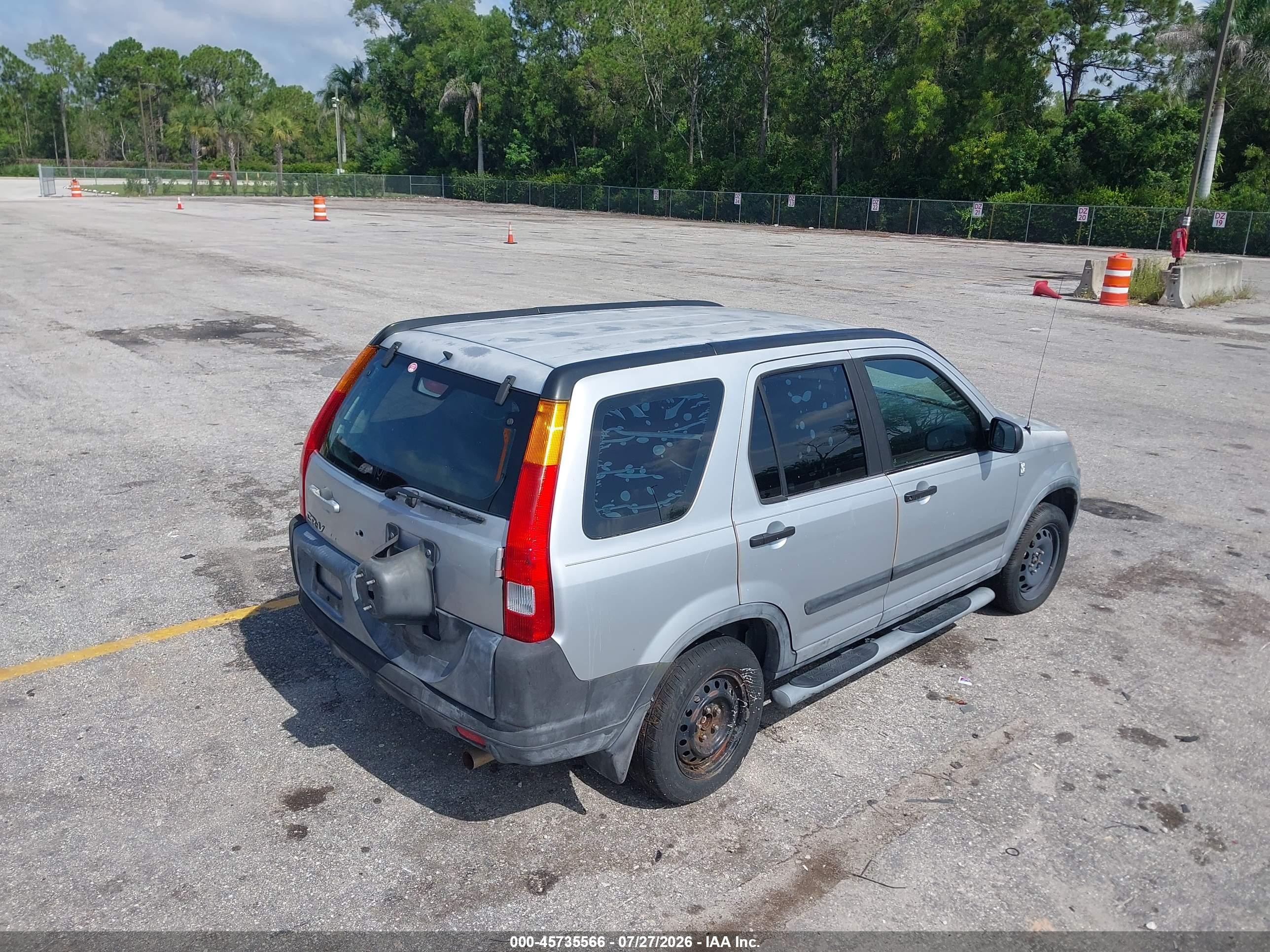 2004 Honda Cr-v Lx Silver vin: SHSRD68454U207442