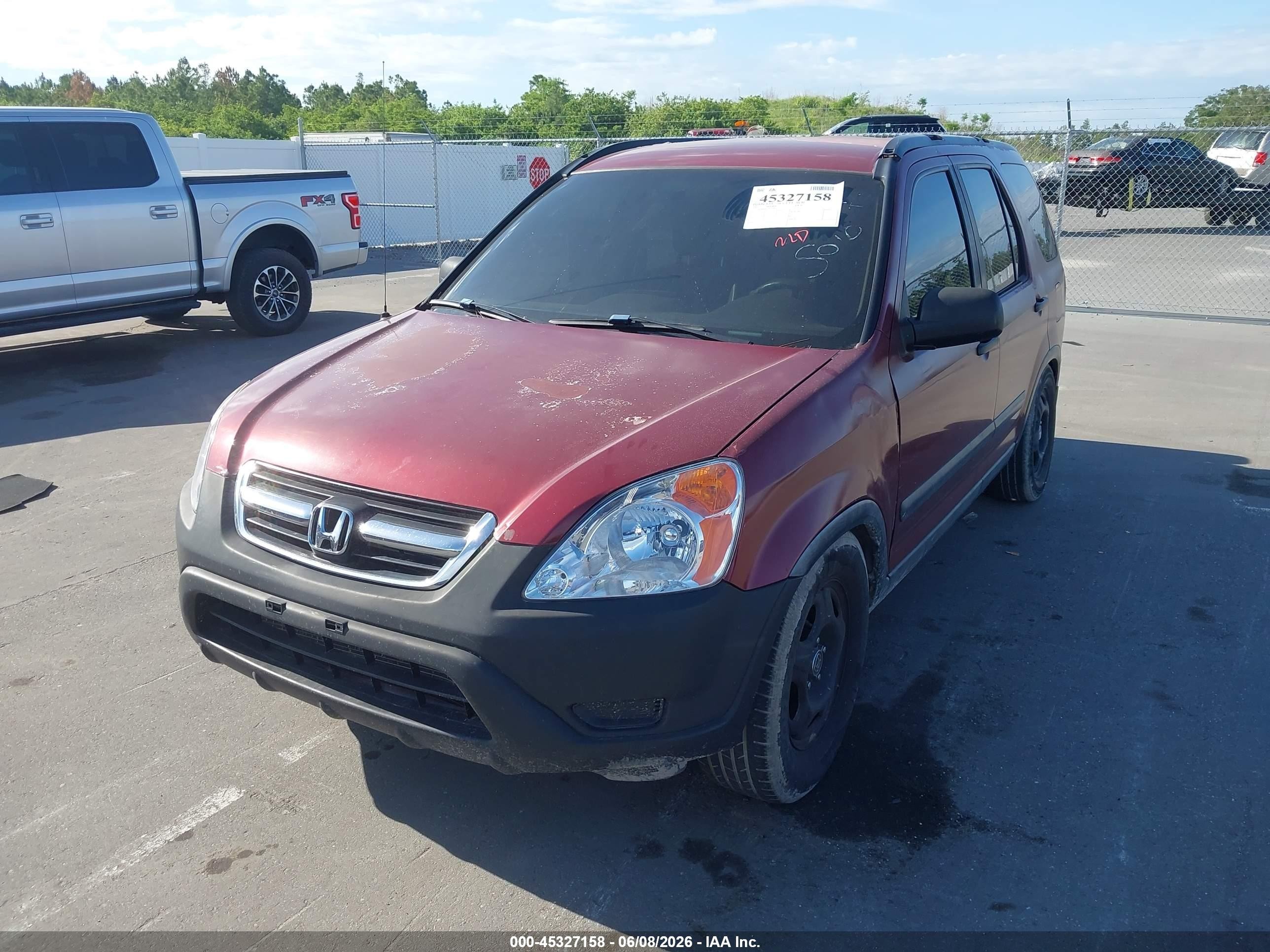 2003 Honda Cr-v Lx Red vin: SHSRD68473U107003