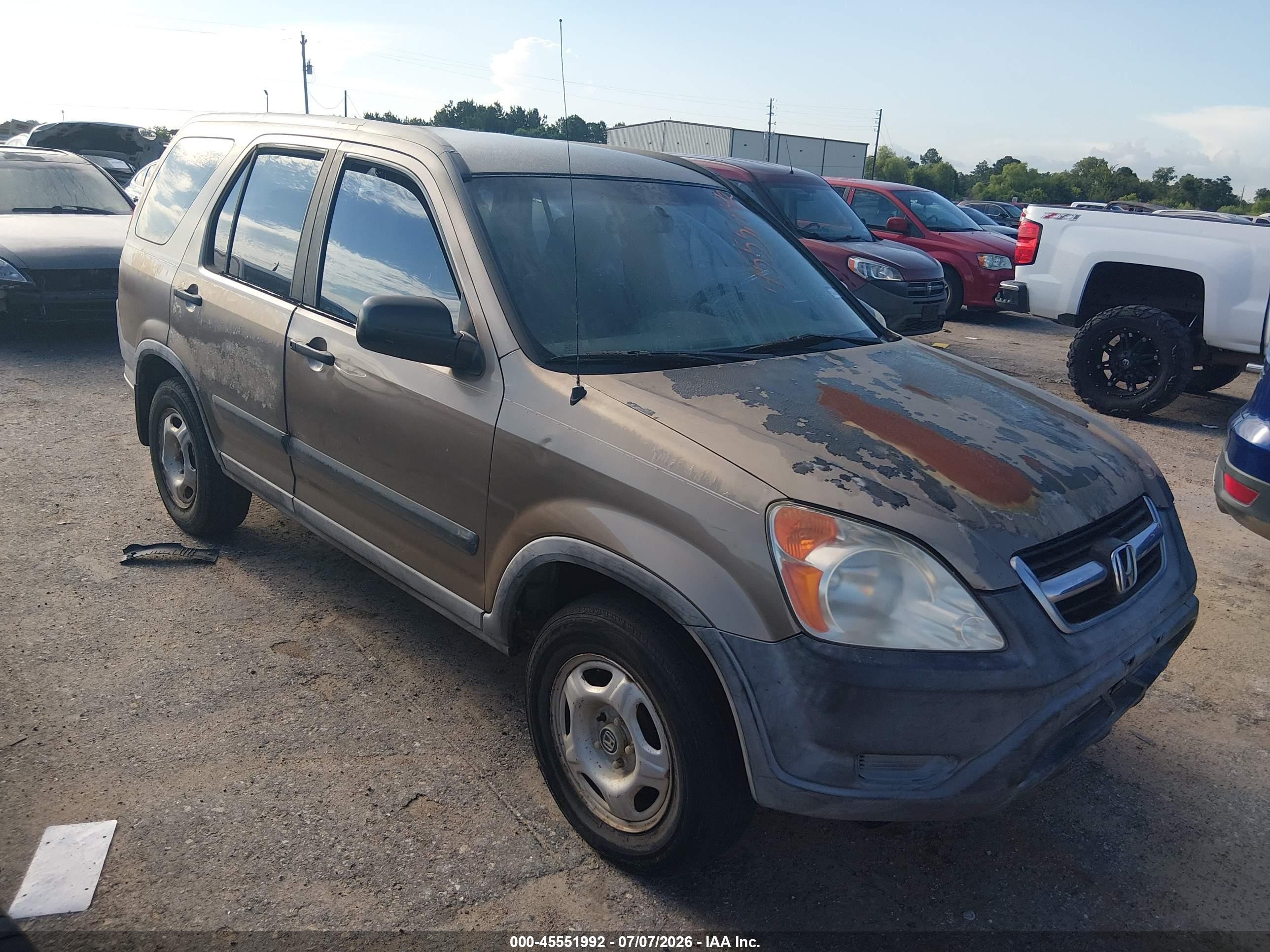 2004 Honda Cr-v Lx Green vin: SHSRD68484U208732