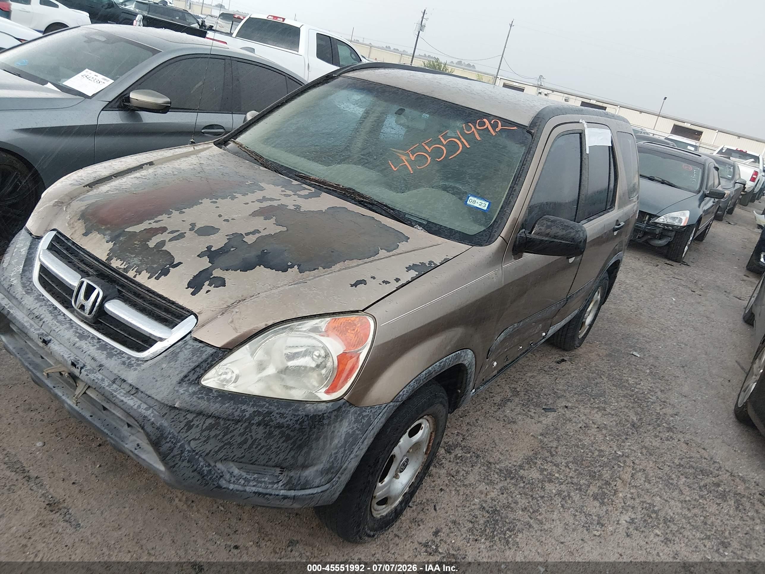 2004 Honda Cr-v Lx Green vin: SHSRD68484U208732
