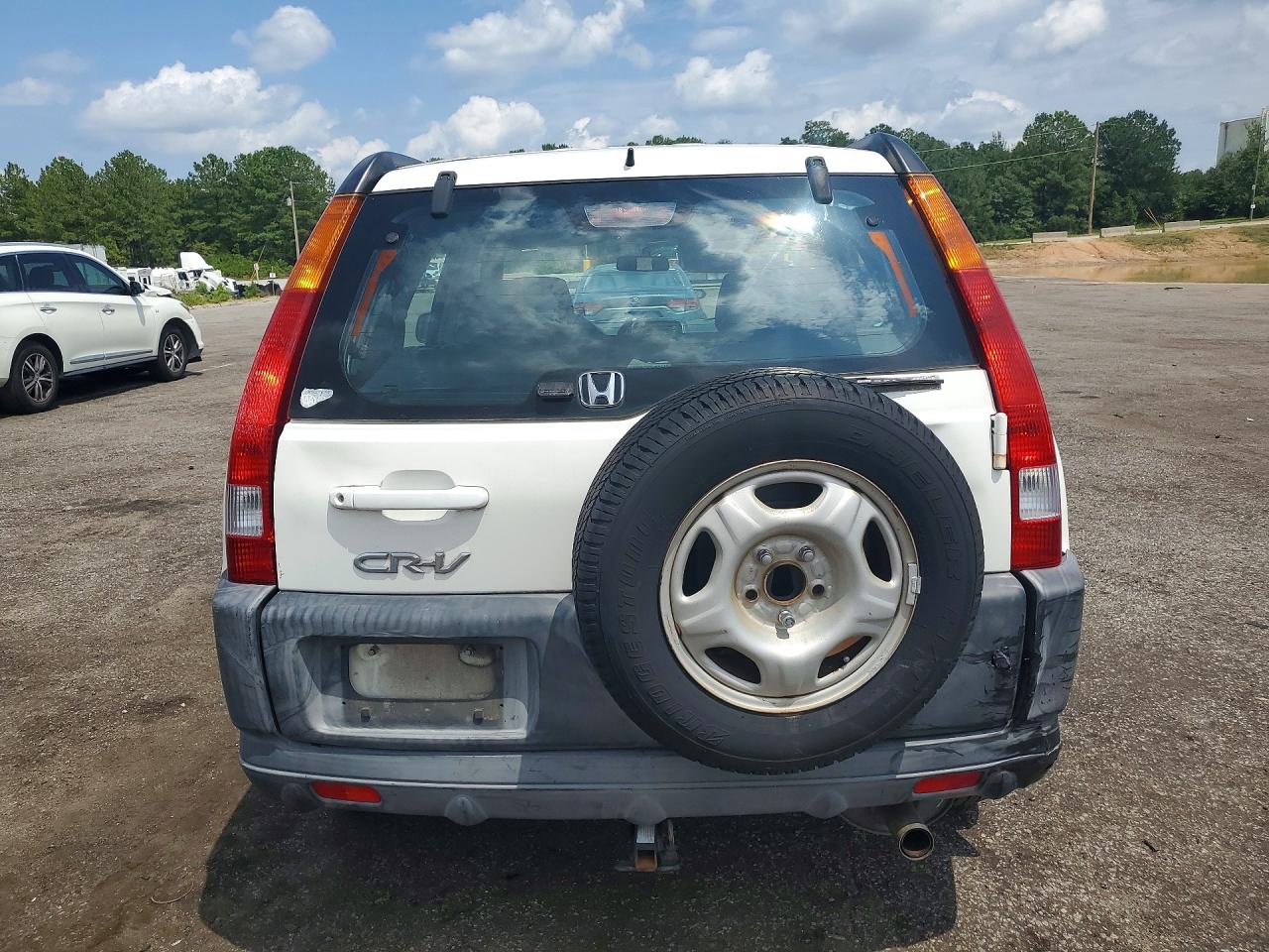 2004 Honda Cr-v Lx White vin: SHSRD68484U209038