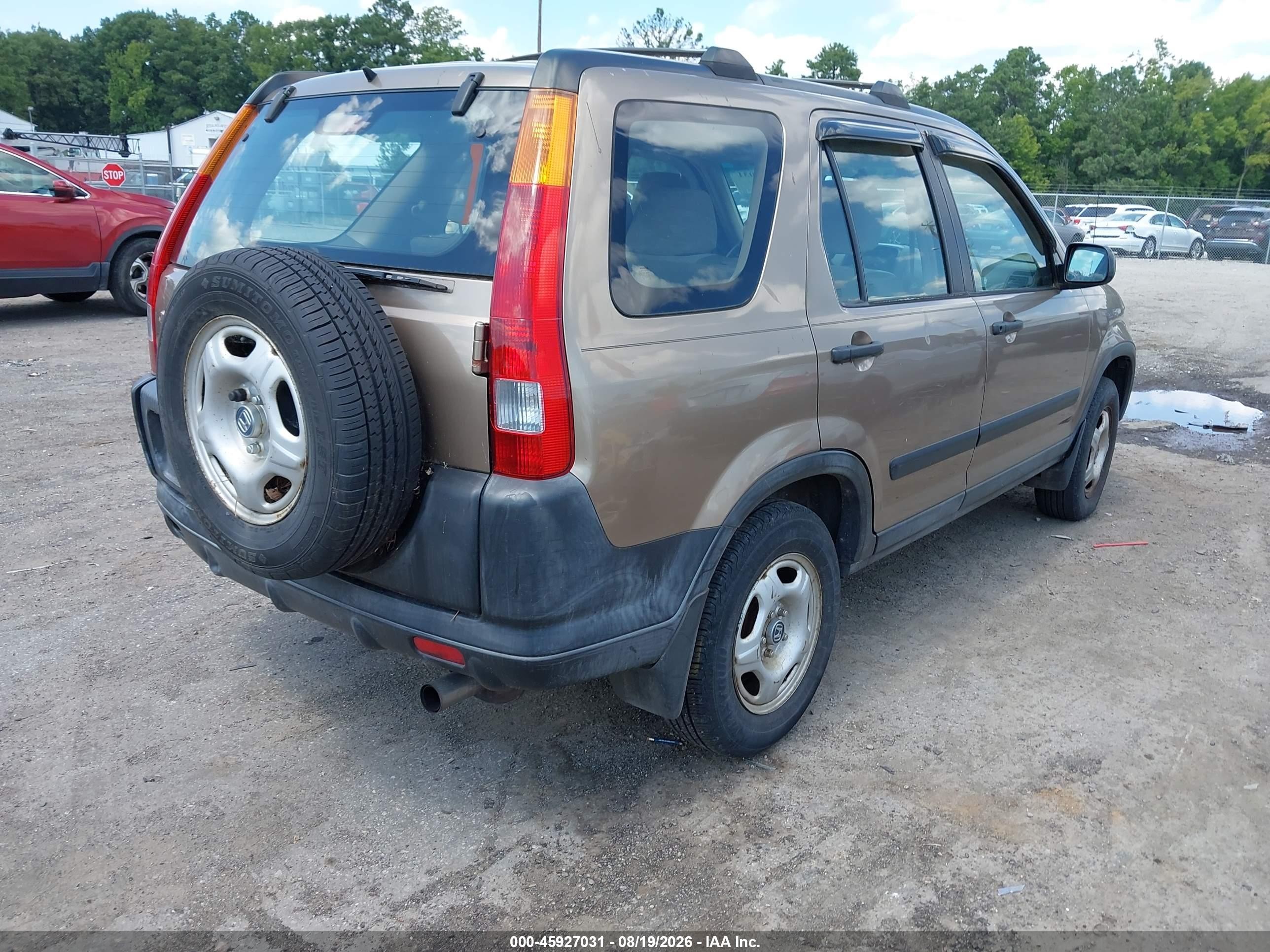 2002 Honda Cr-v Lx Gold vin: SHSRD684X2U001143