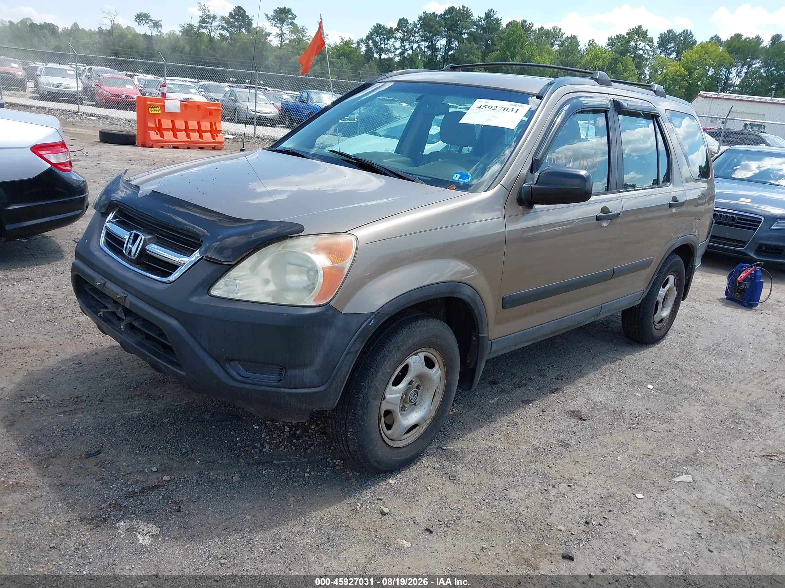 2002 Honda Cr-v Lx Gold vin: SHSRD684X2U001143