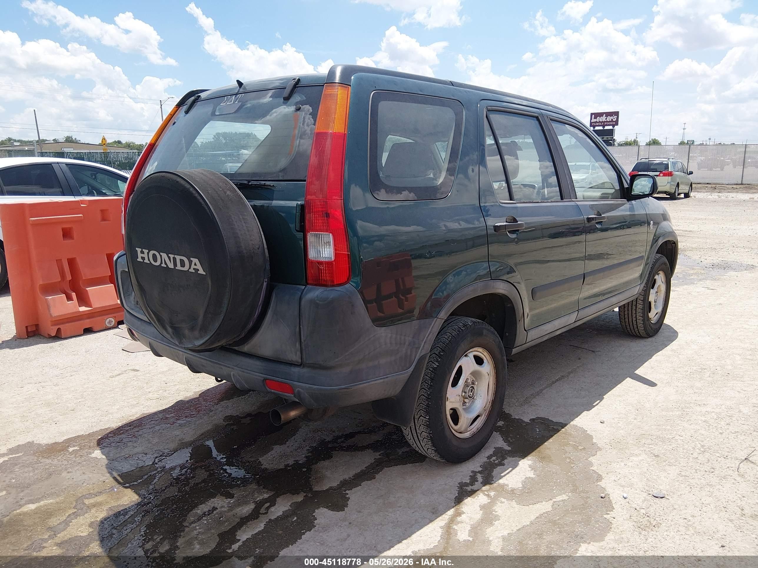2004 Honda Cr-v Lx Зеленый vin: SHSRD684X4U200700