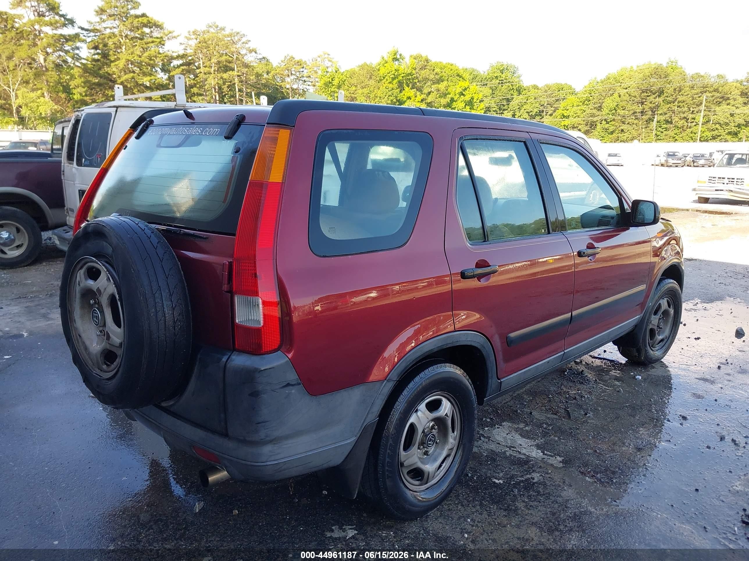 2004 Honda Cr-v Lx Burgundy vin: SHSRD68504U209236