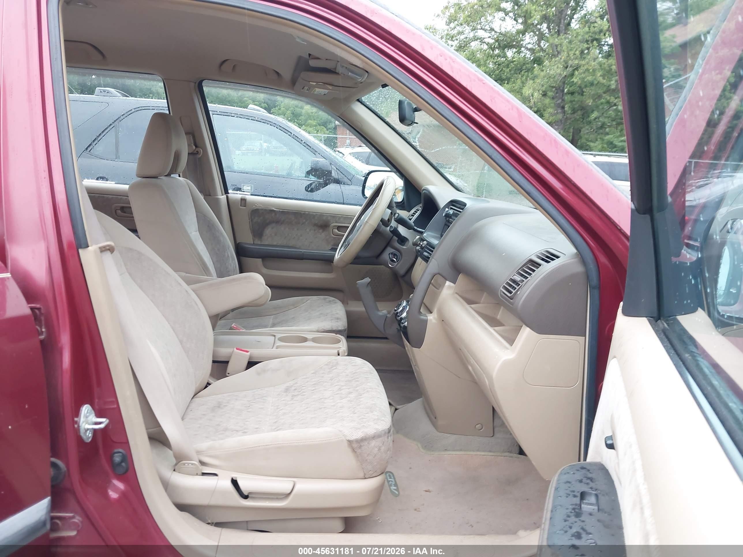 2005 Honda Cr-v Lx Red vin: SHSRD68505U305420