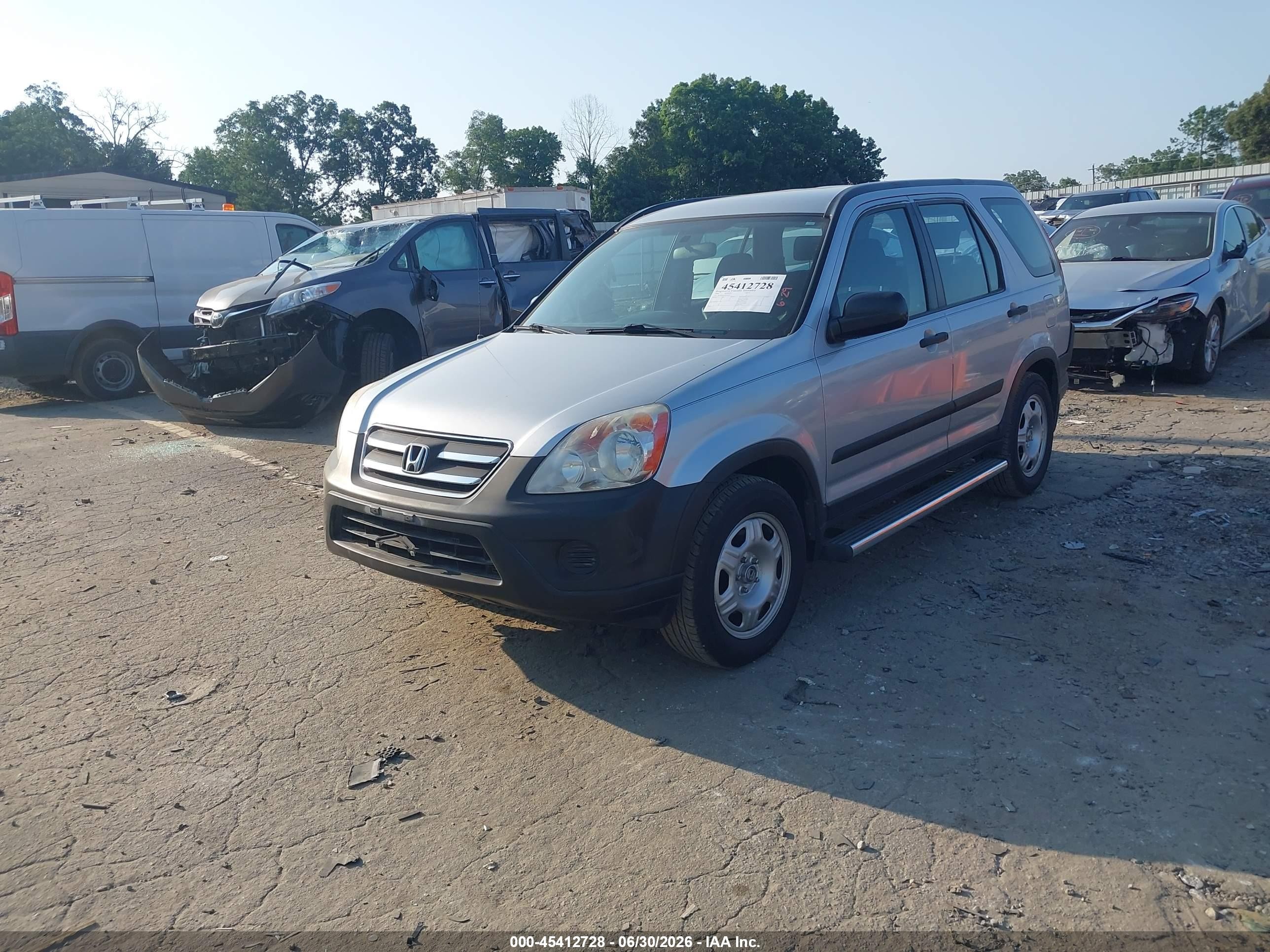 2006 Honda Cr-v Lx Silver vin: SHSRD68506U409598
