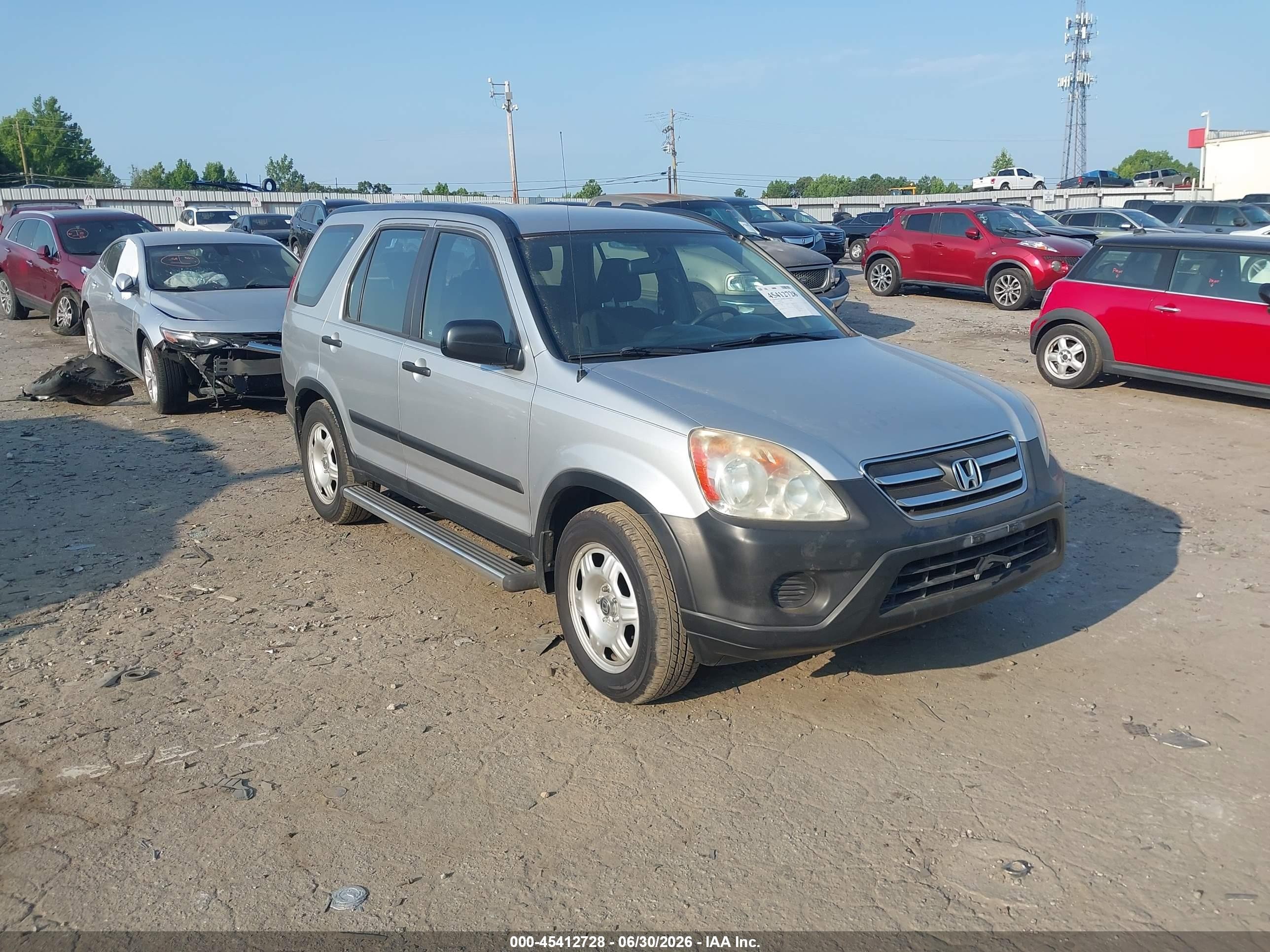 2006 Honda Cr-v Lx Silver vin: SHSRD68506U409598