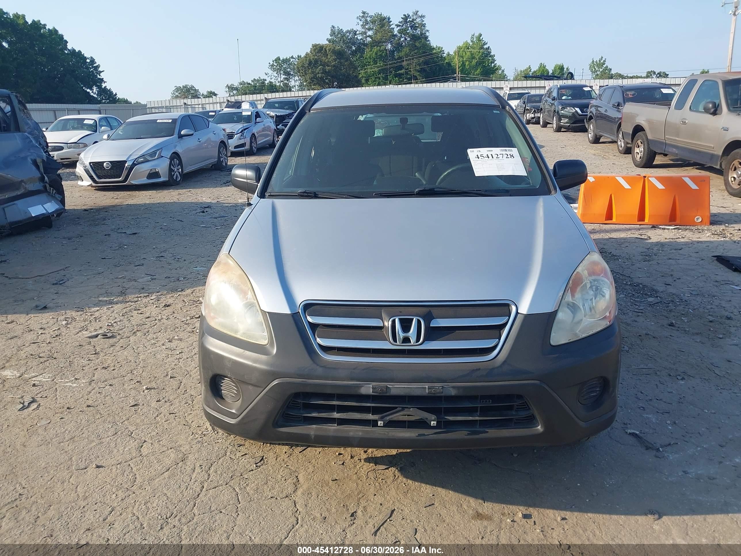 2006 Honda Cr-v Lx Silver vin: SHSRD68506U409598