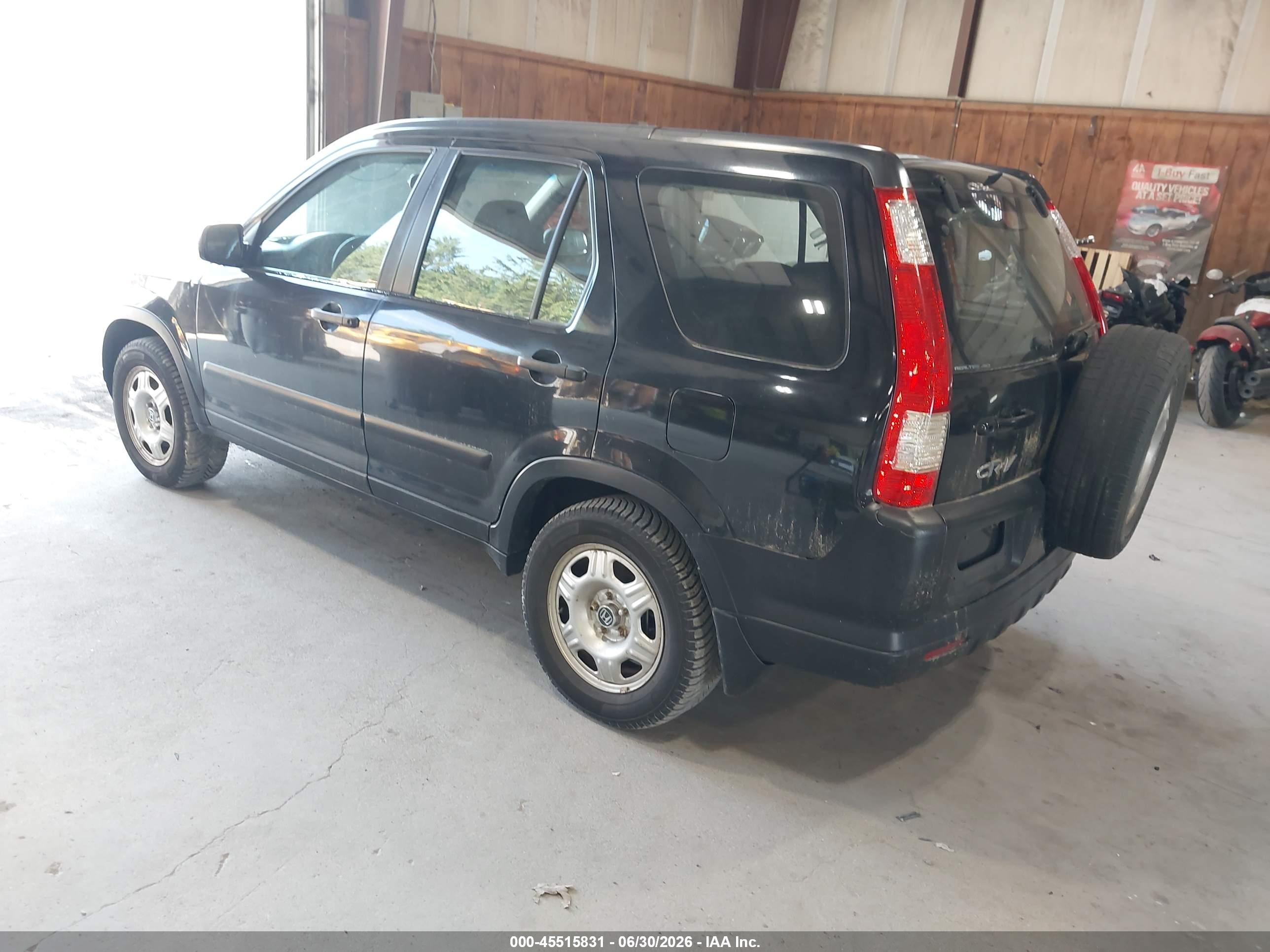 2005 Honda Cr-v Lx Black vin: SHSRD68515U301280