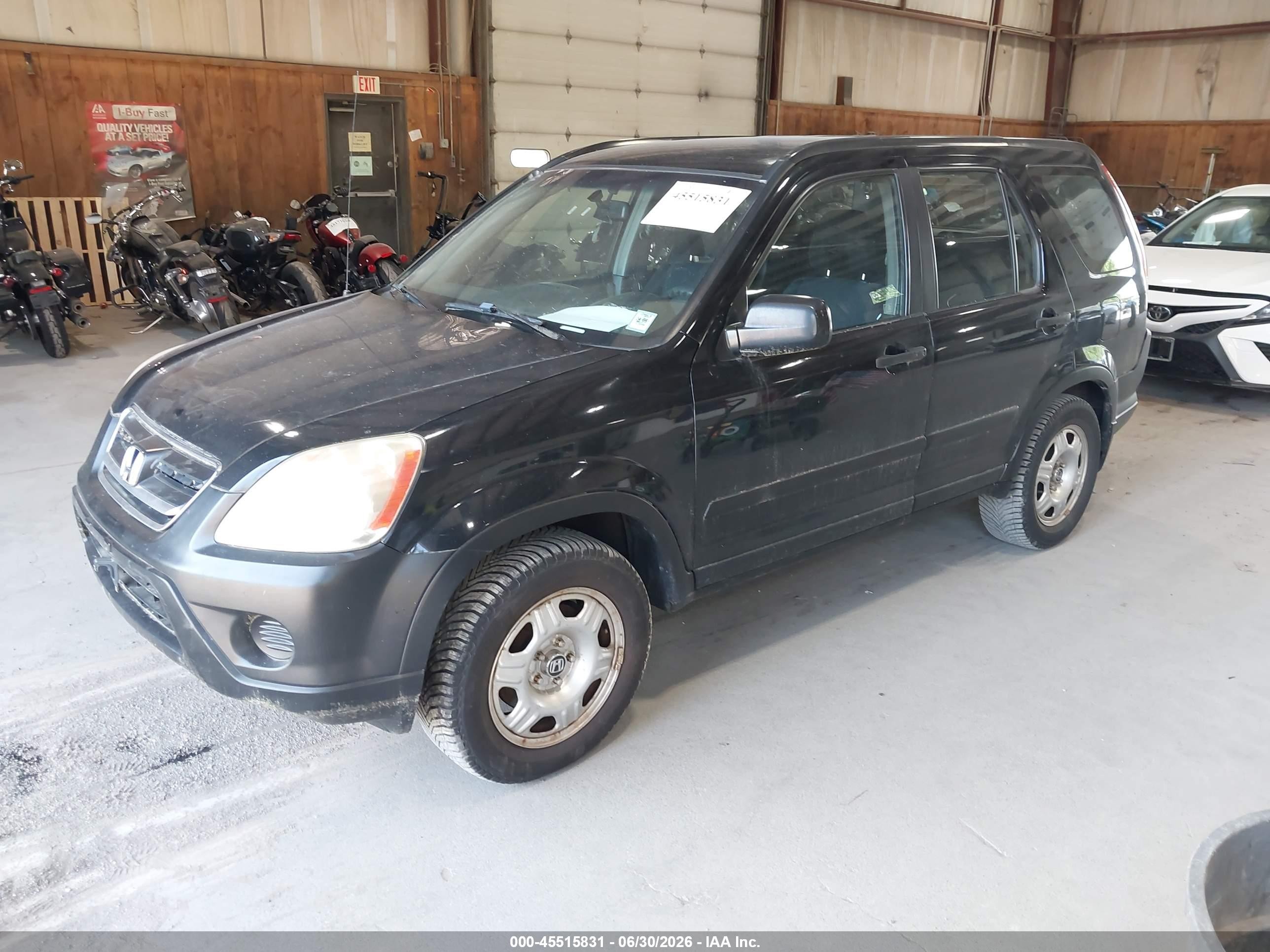 2005 Honda Cr-v Lx Black vin: SHSRD68515U301280