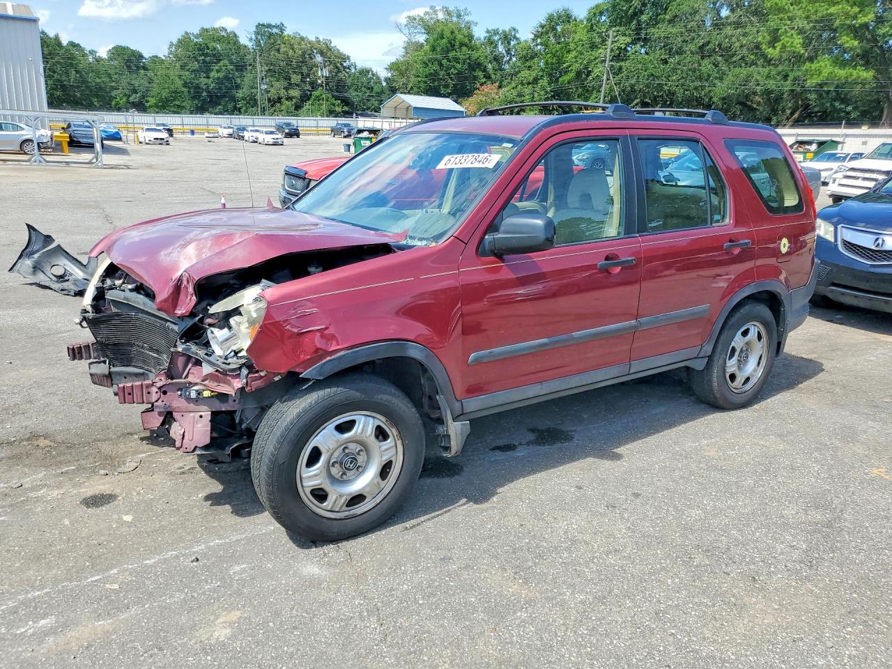 2006 Honda Cr-v Lx Maroon vin: SHSRD68516U401333