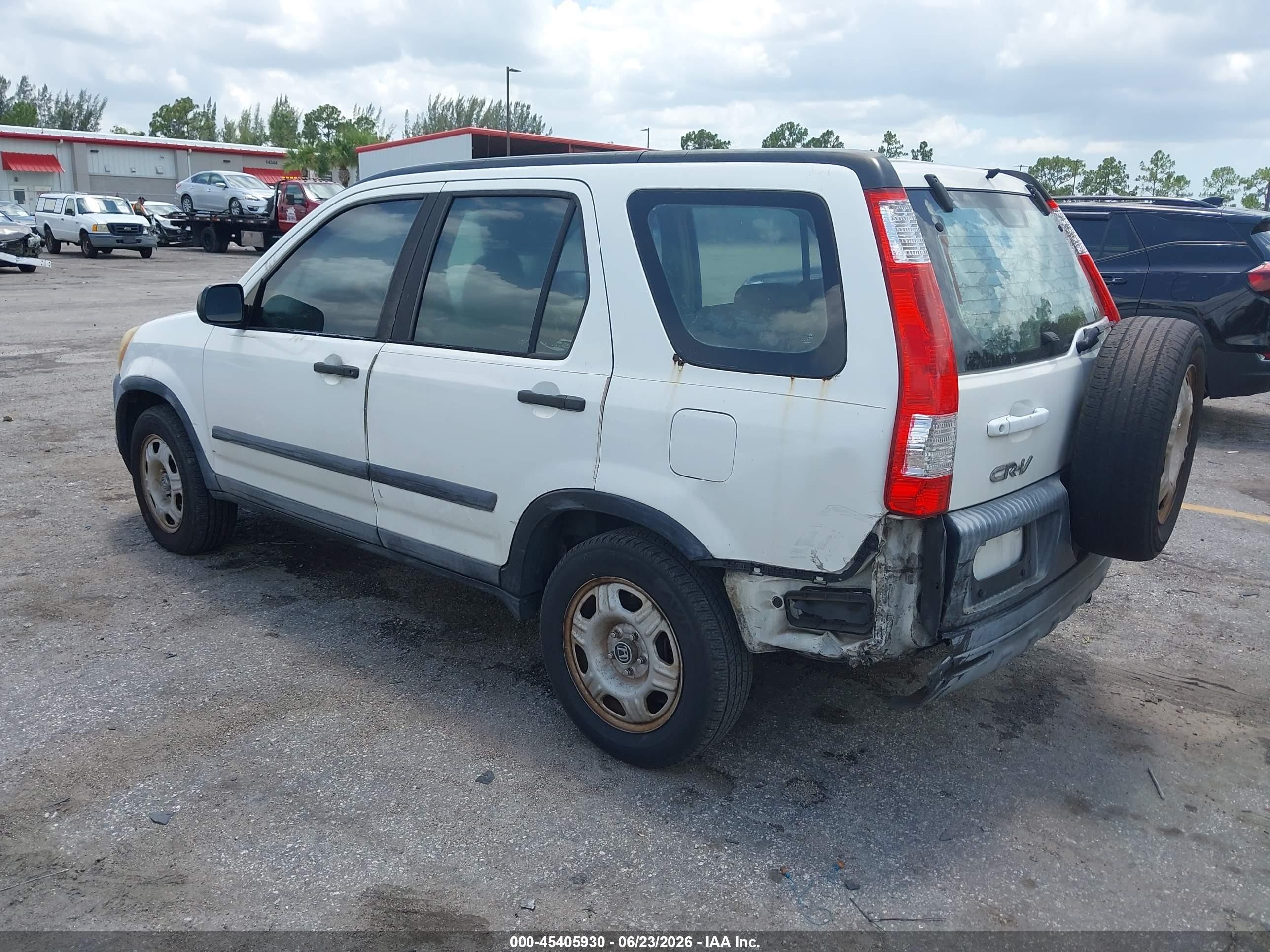 2005 Honda Cr-v Lx White vin: SHSRD68525U308965