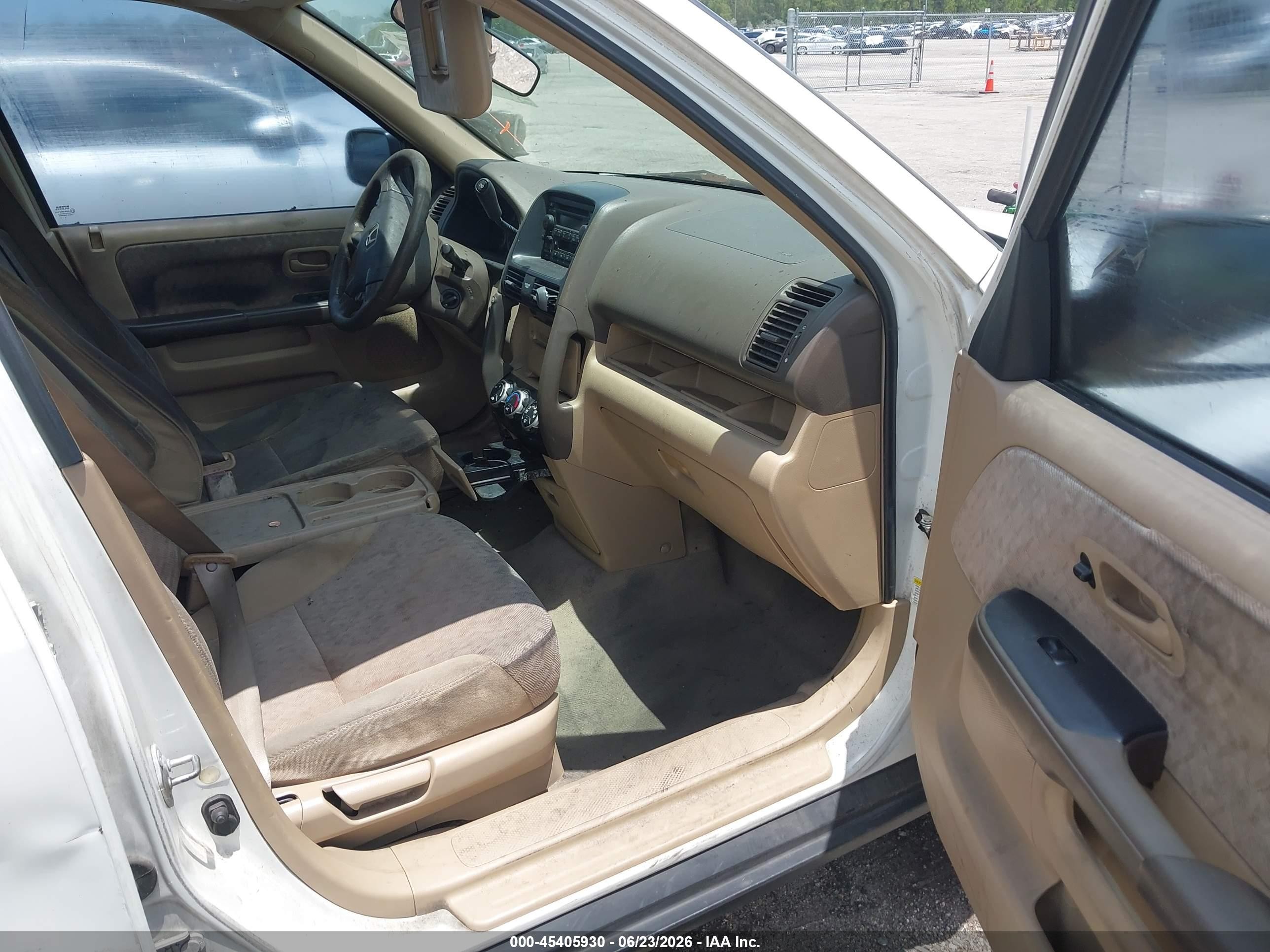 2005 Honda Cr-v Lx White vin: SHSRD68525U308965