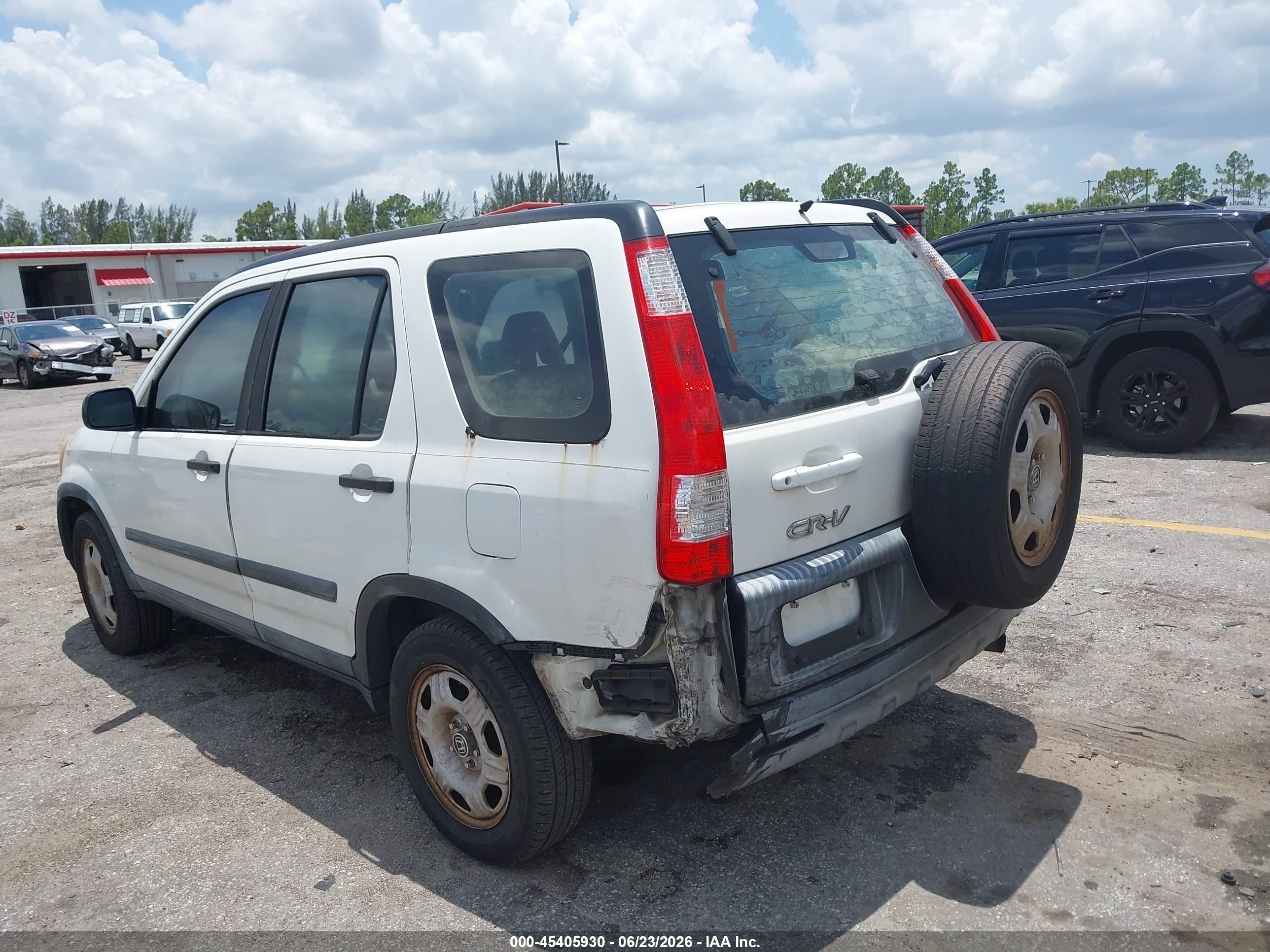 2005 Honda Cr-v Lx White vin: SHSRD68525U308965