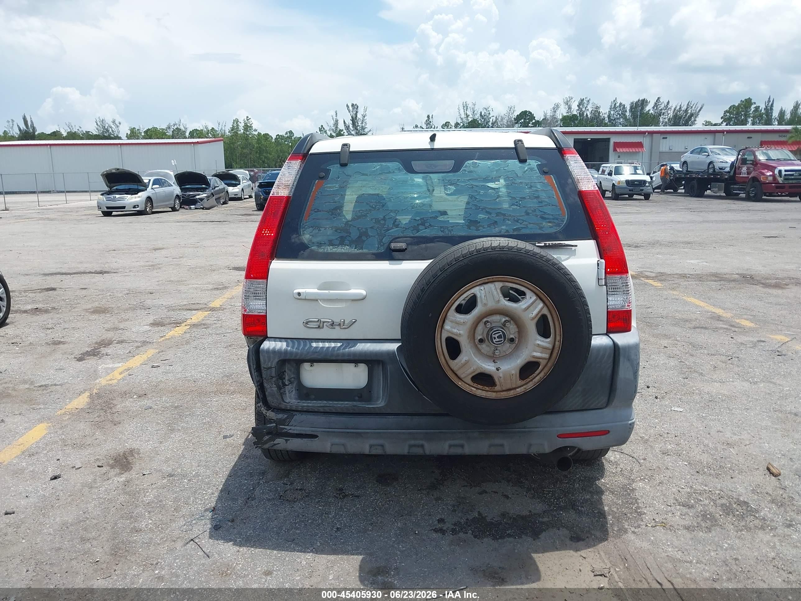 2005 Honda Cr-v Lx White vin: SHSRD68525U308965