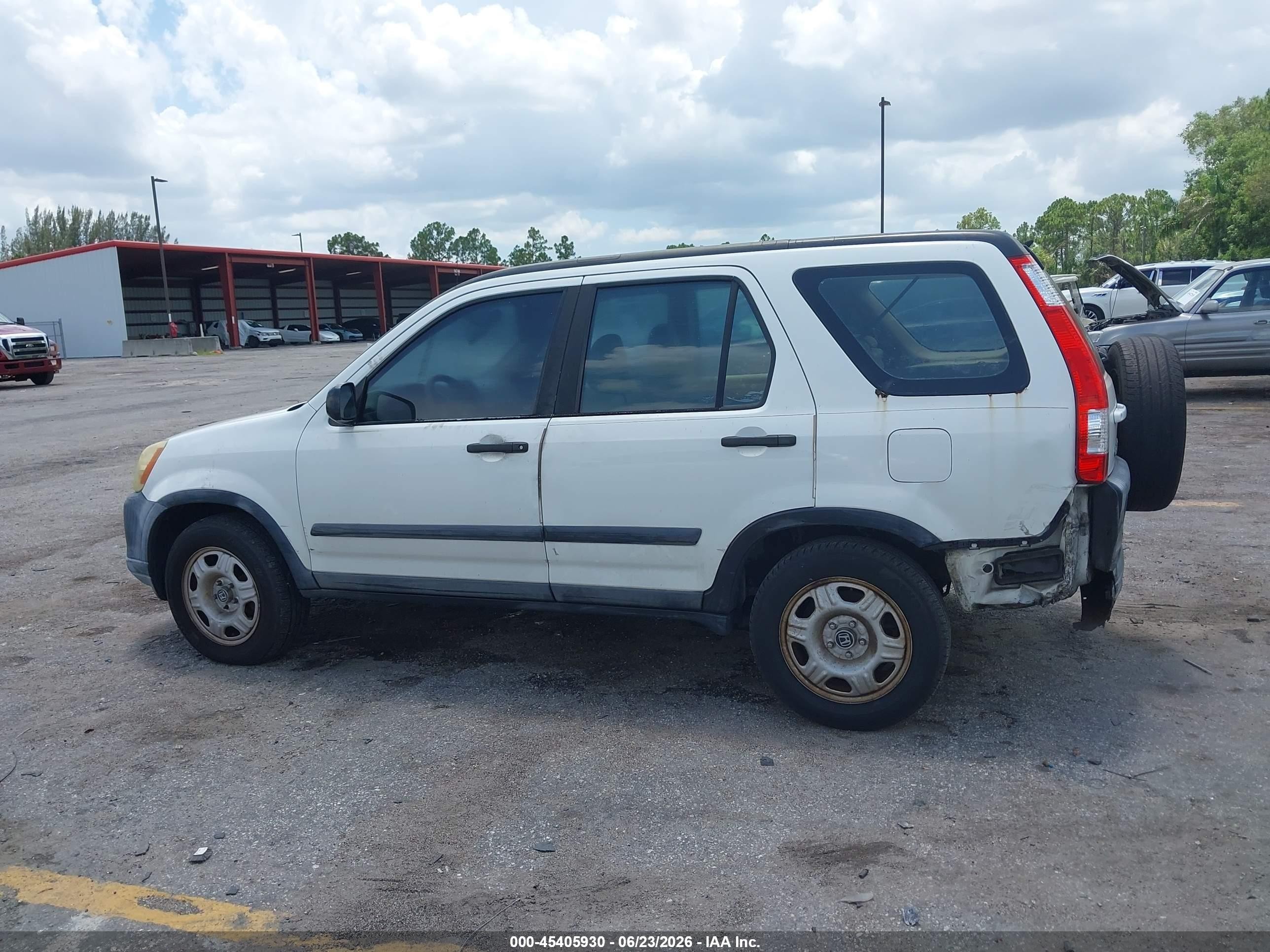 2005 Honda Cr-v Lx White vin: SHSRD68525U308965