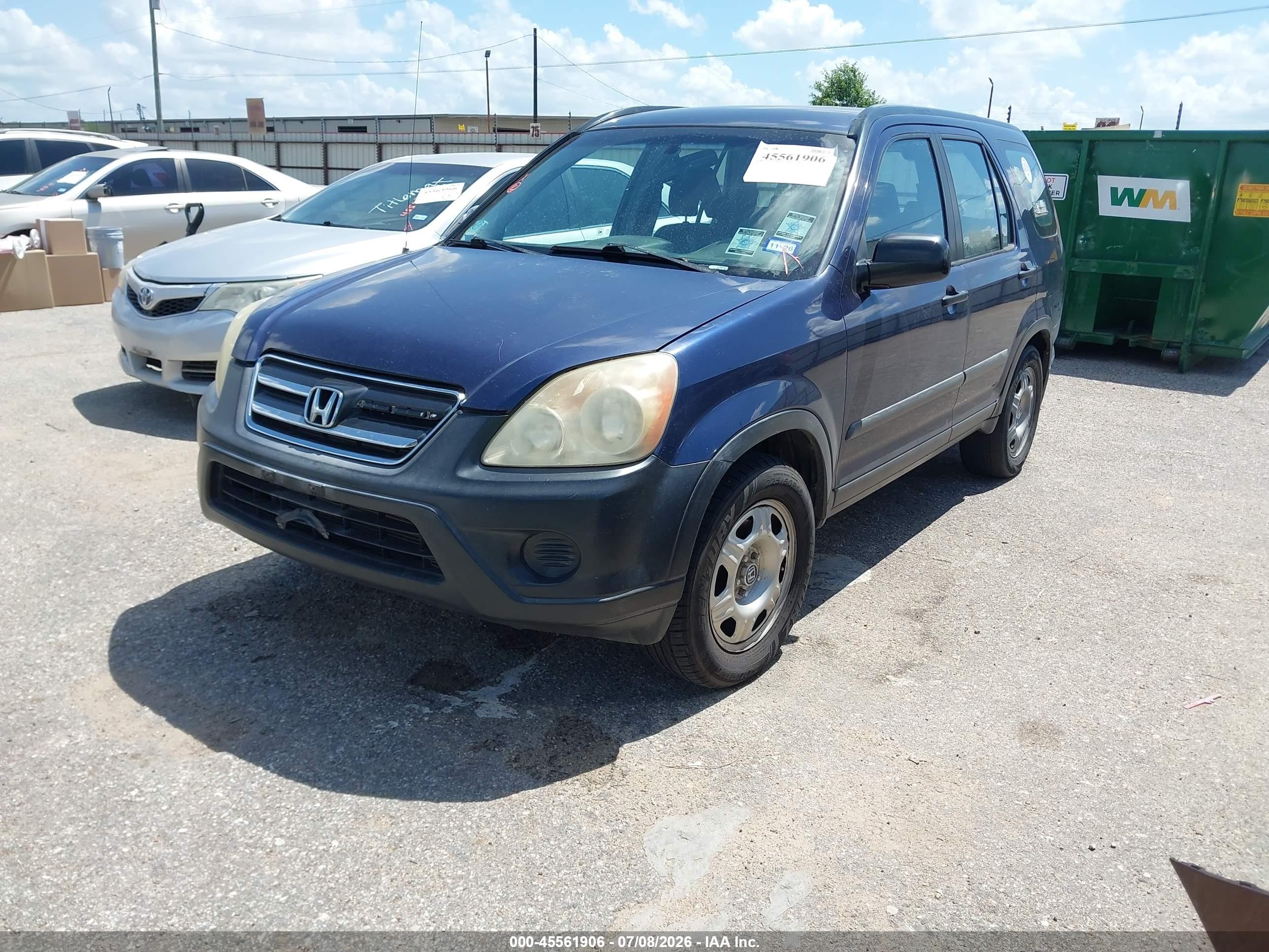 2005 Honda Cr-v Lx Blue vin: SHSRD68535U307260