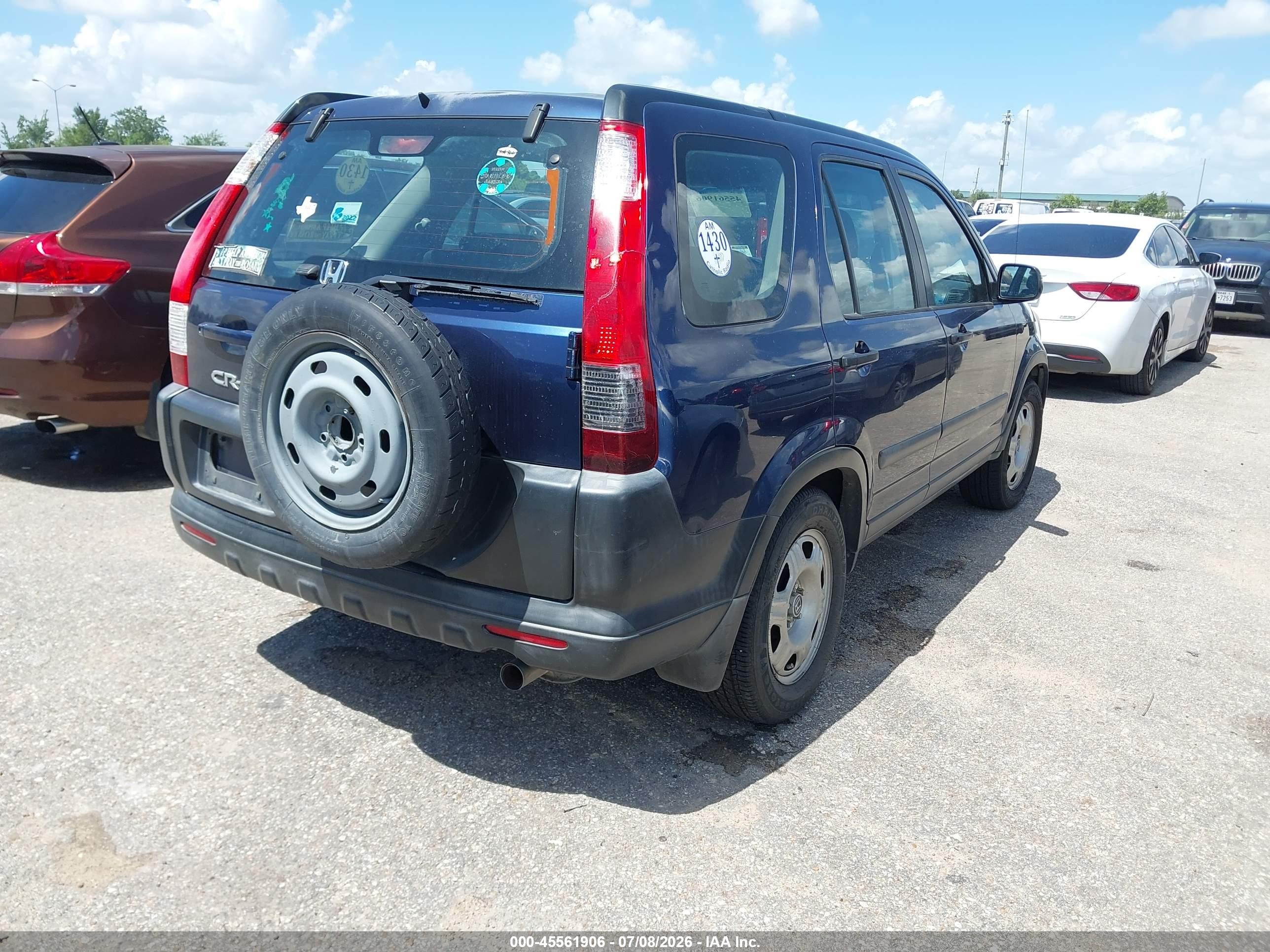 2005 Honda Cr-v Lx Blue vin: SHSRD68535U307260
