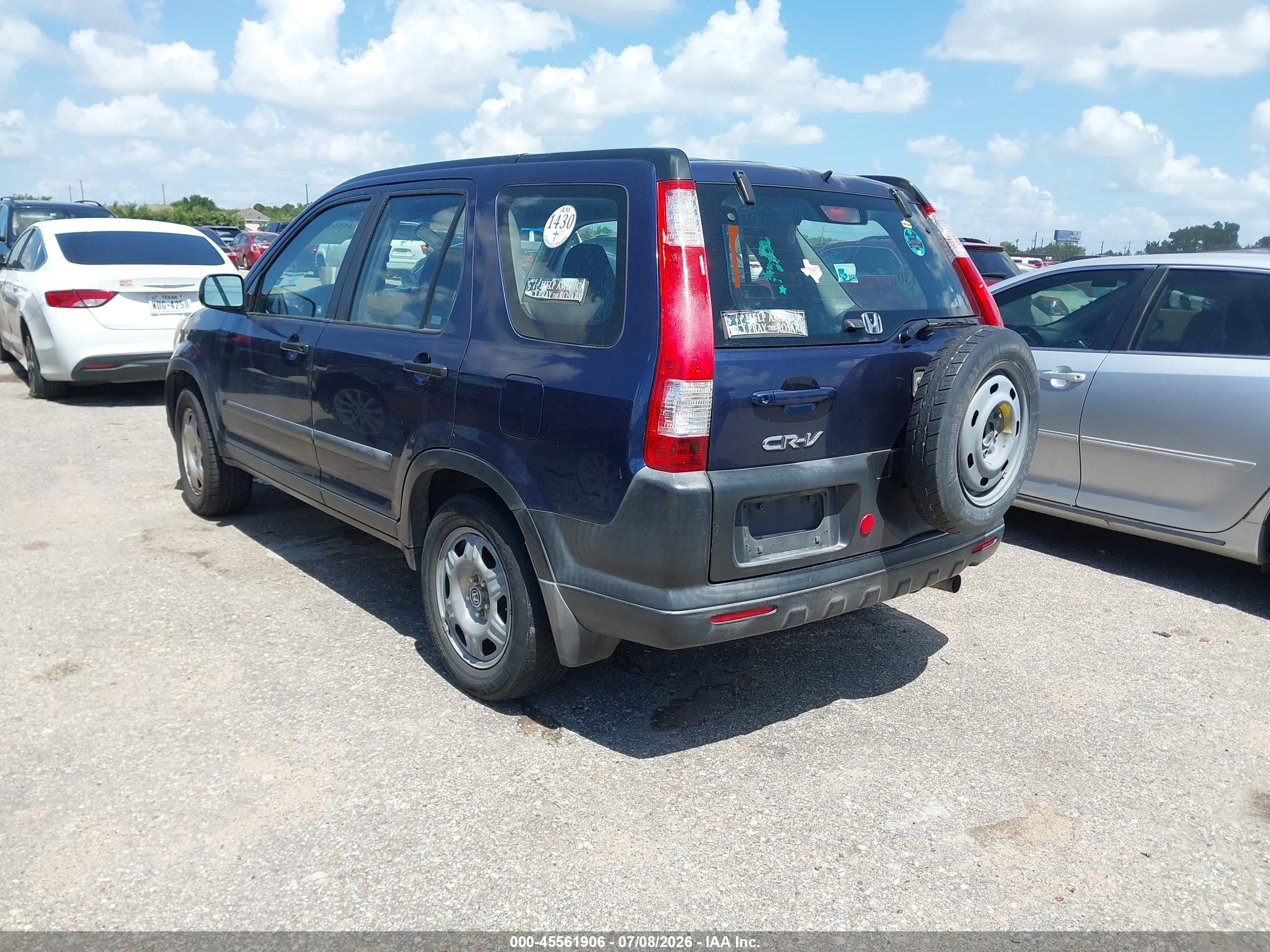 2005 Honda Cr-v Lx Blue vin: SHSRD68535U307260