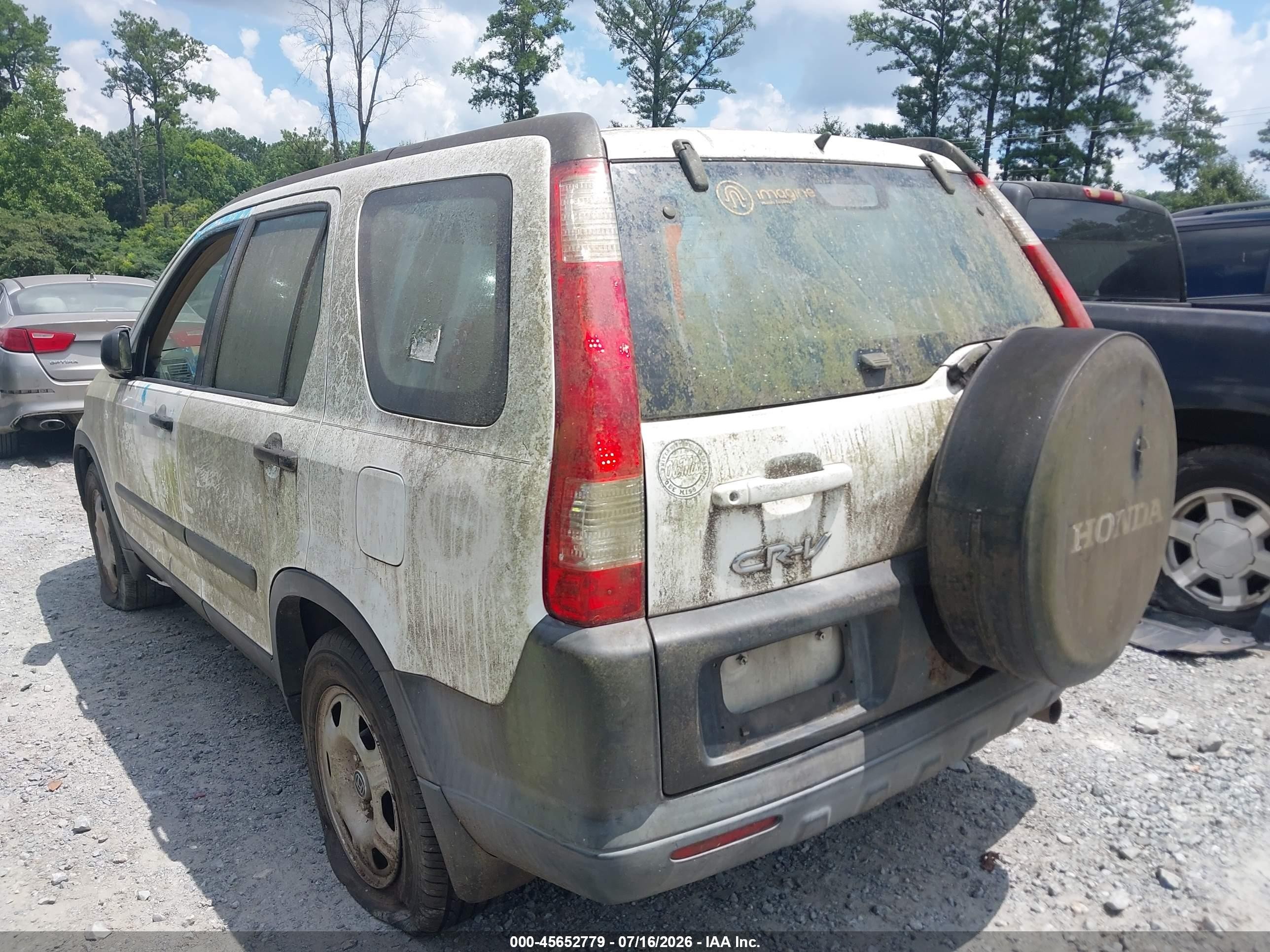 2006 Honda Cr-v Lx White vin: SHSRD68536U408557