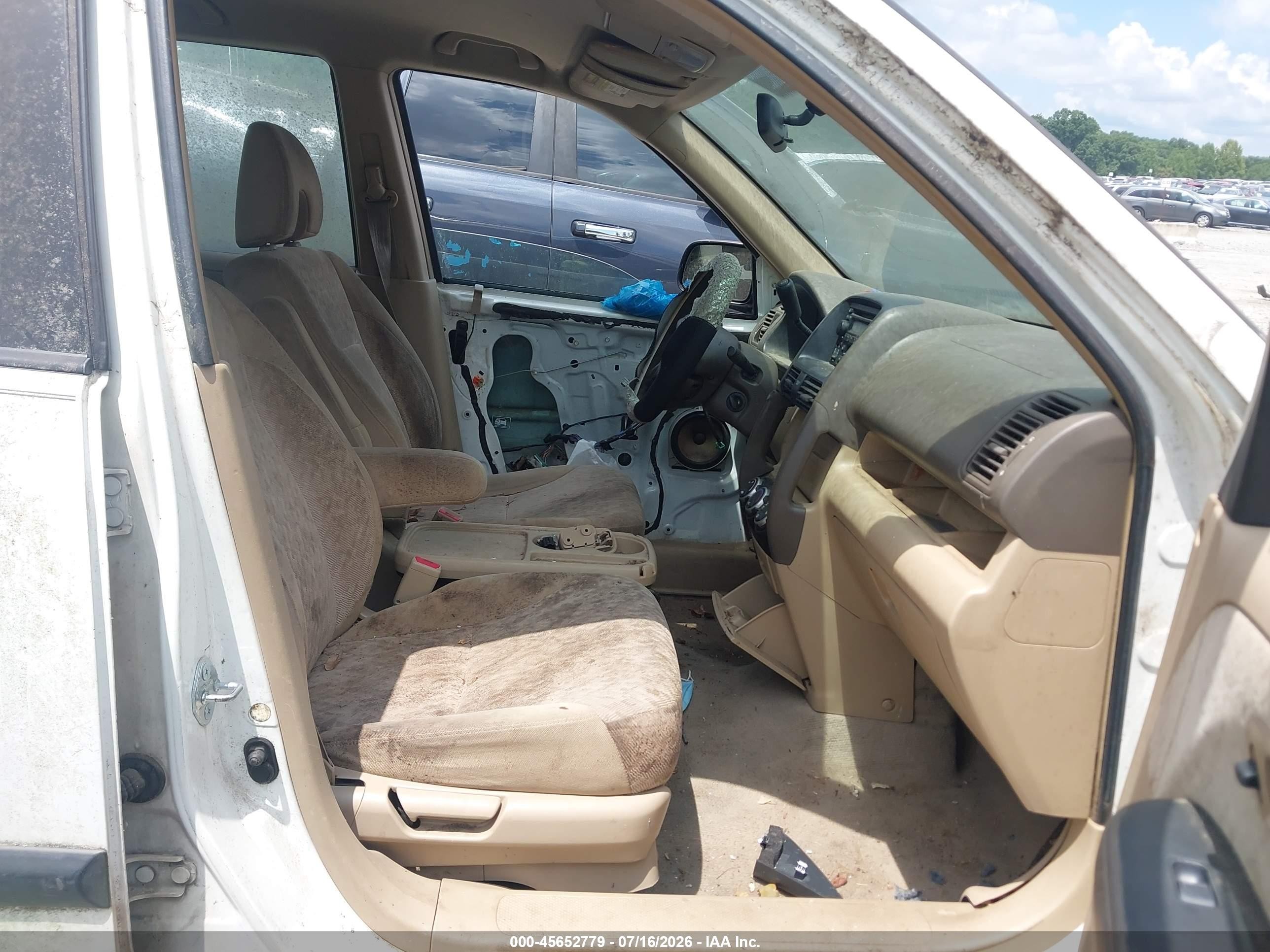 2006 Honda Cr-v Lx White vin: SHSRD68536U408557