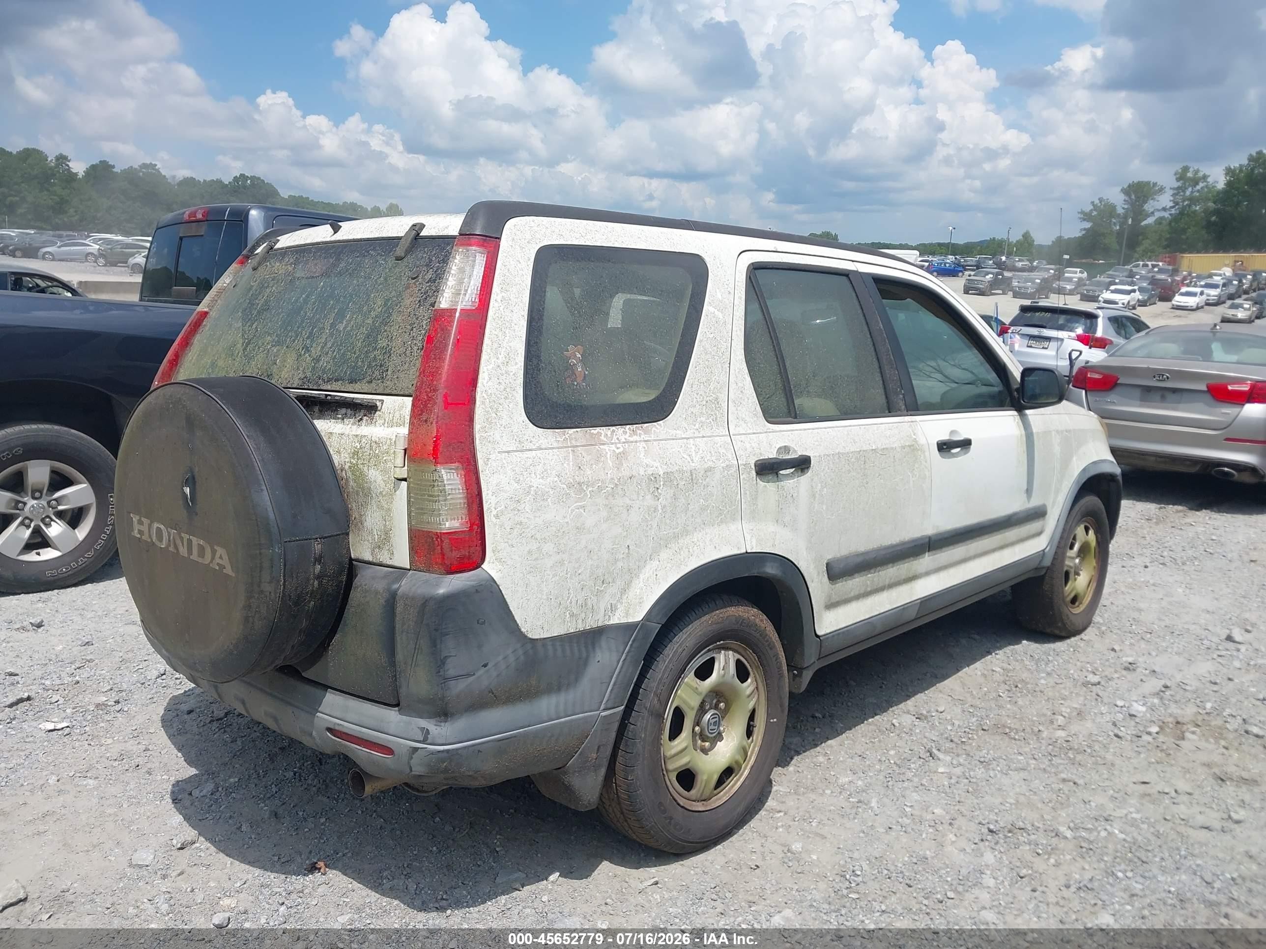 2006 Honda Cr-v Lx White vin: SHSRD68536U408557