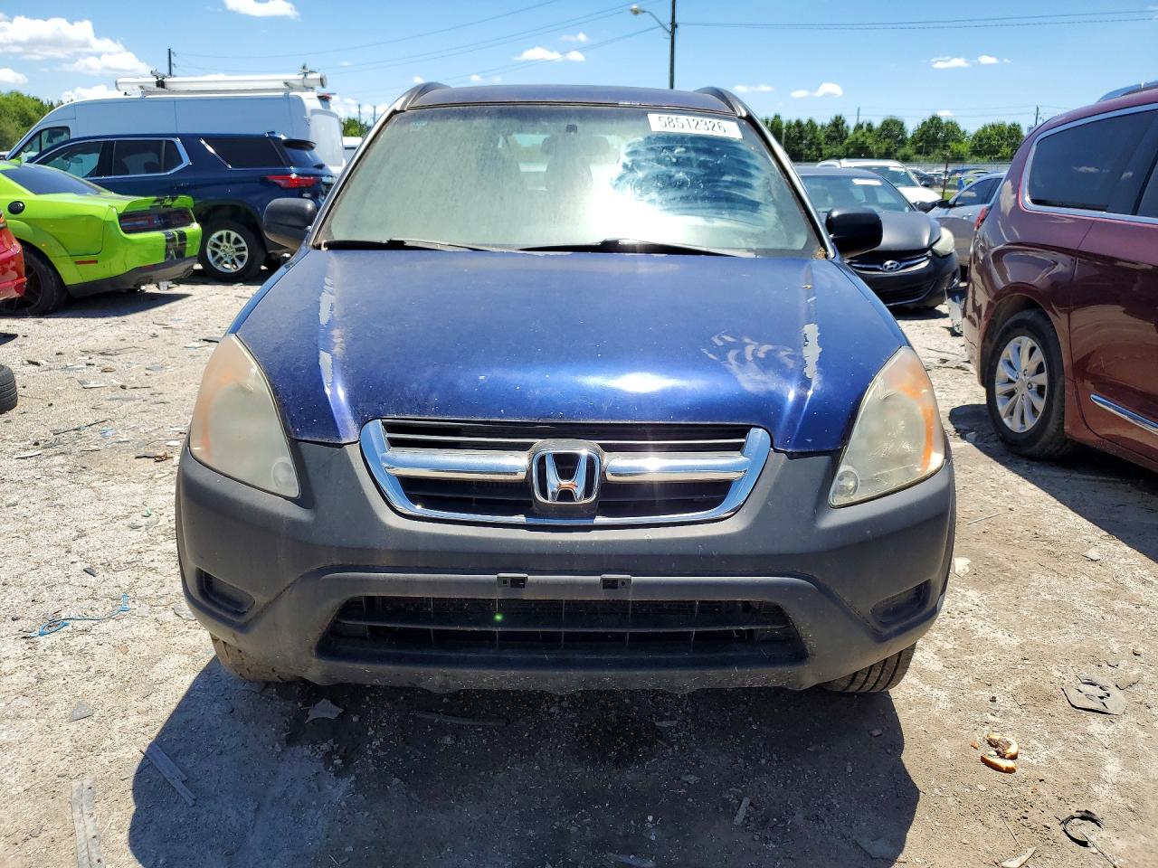 2004 Honda Cr-v Lx Blue vin: SHSRD68544U209496