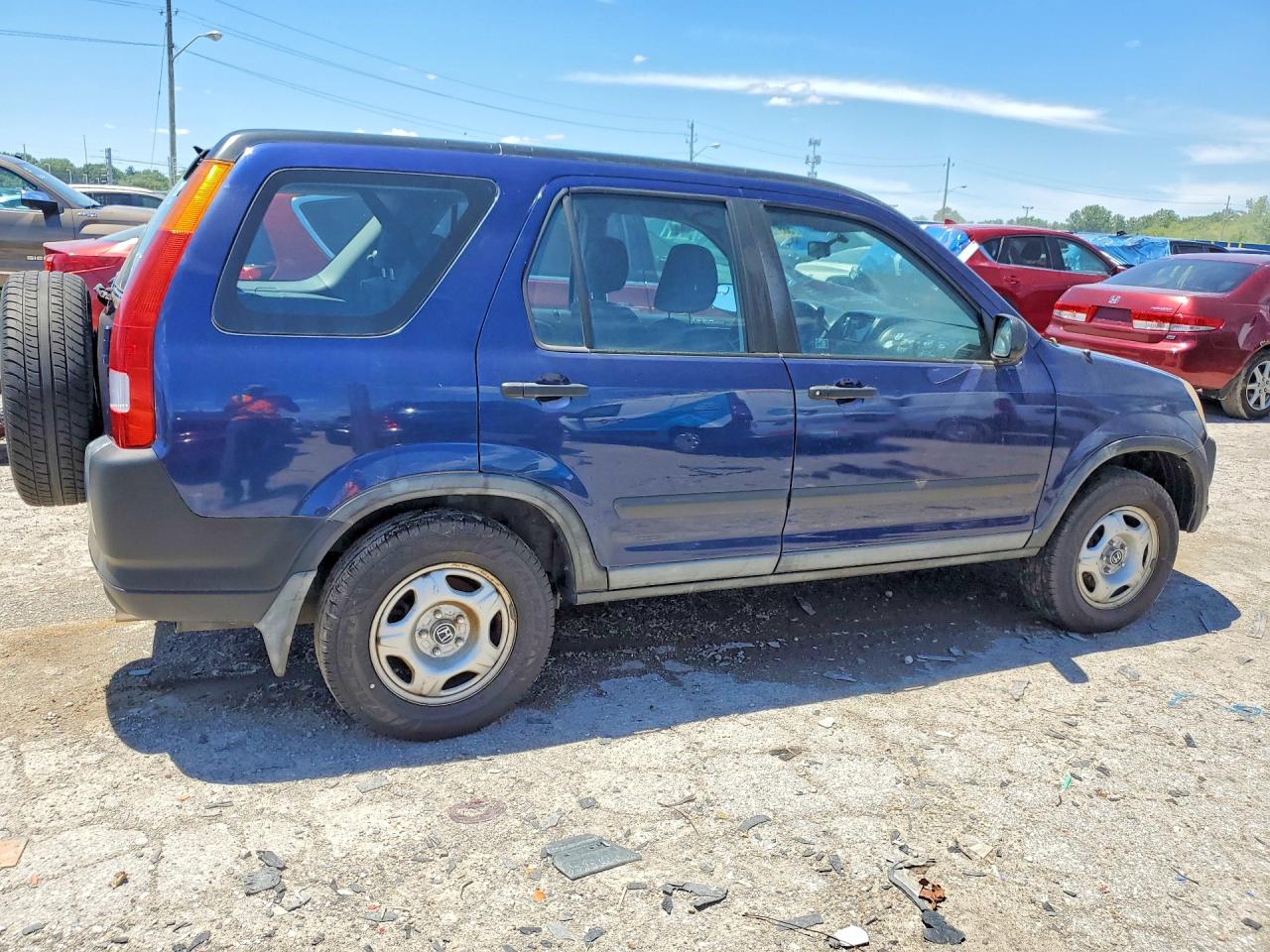 2004 Honda Cr-v Lx Blue vin: SHSRD68544U209496