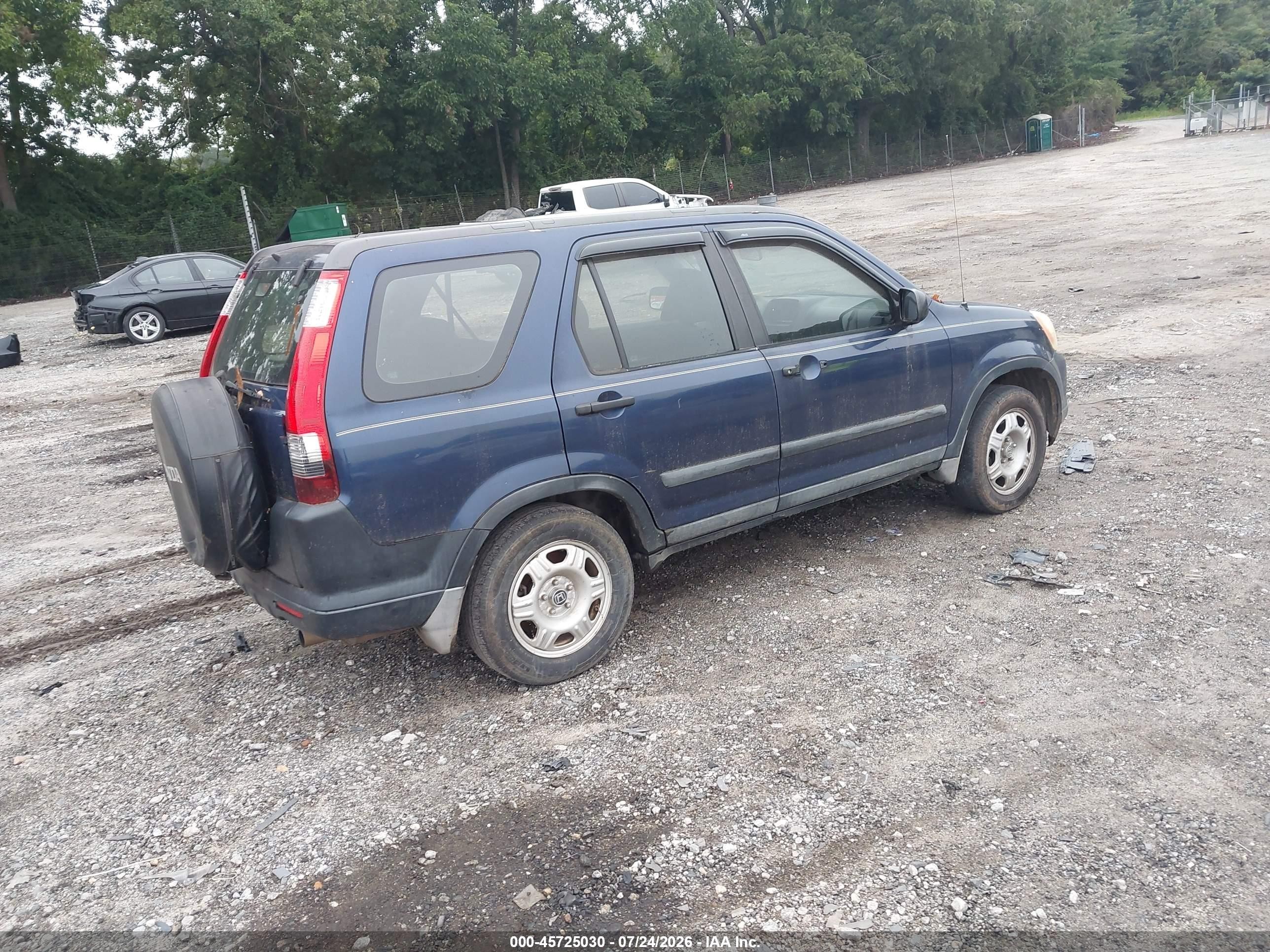 2005 Honda Cr-v Lx Синий vin: SHSRD68545U301368