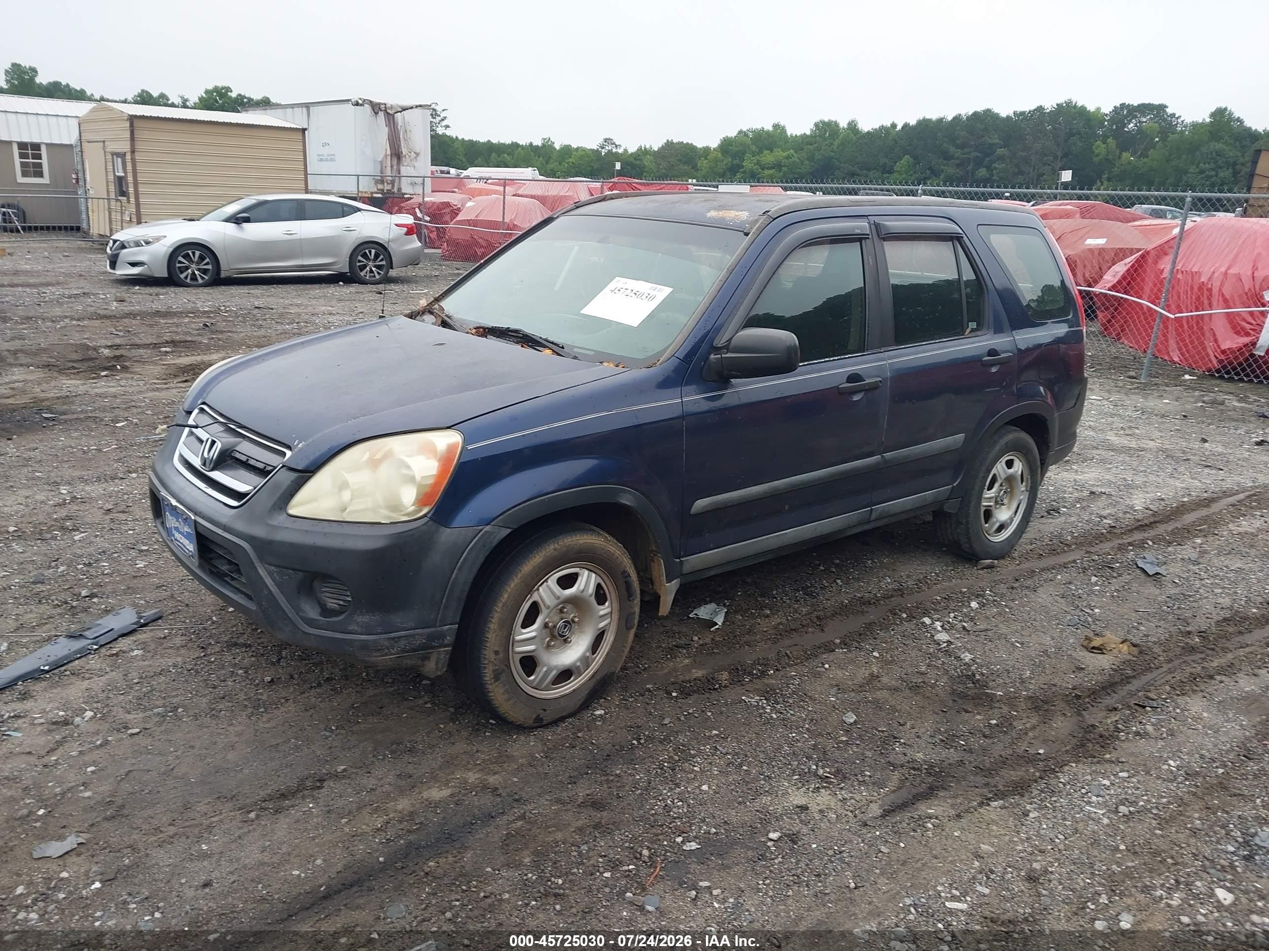 2005 Honda Cr-v Lx Синий vin: SHSRD68545U301368