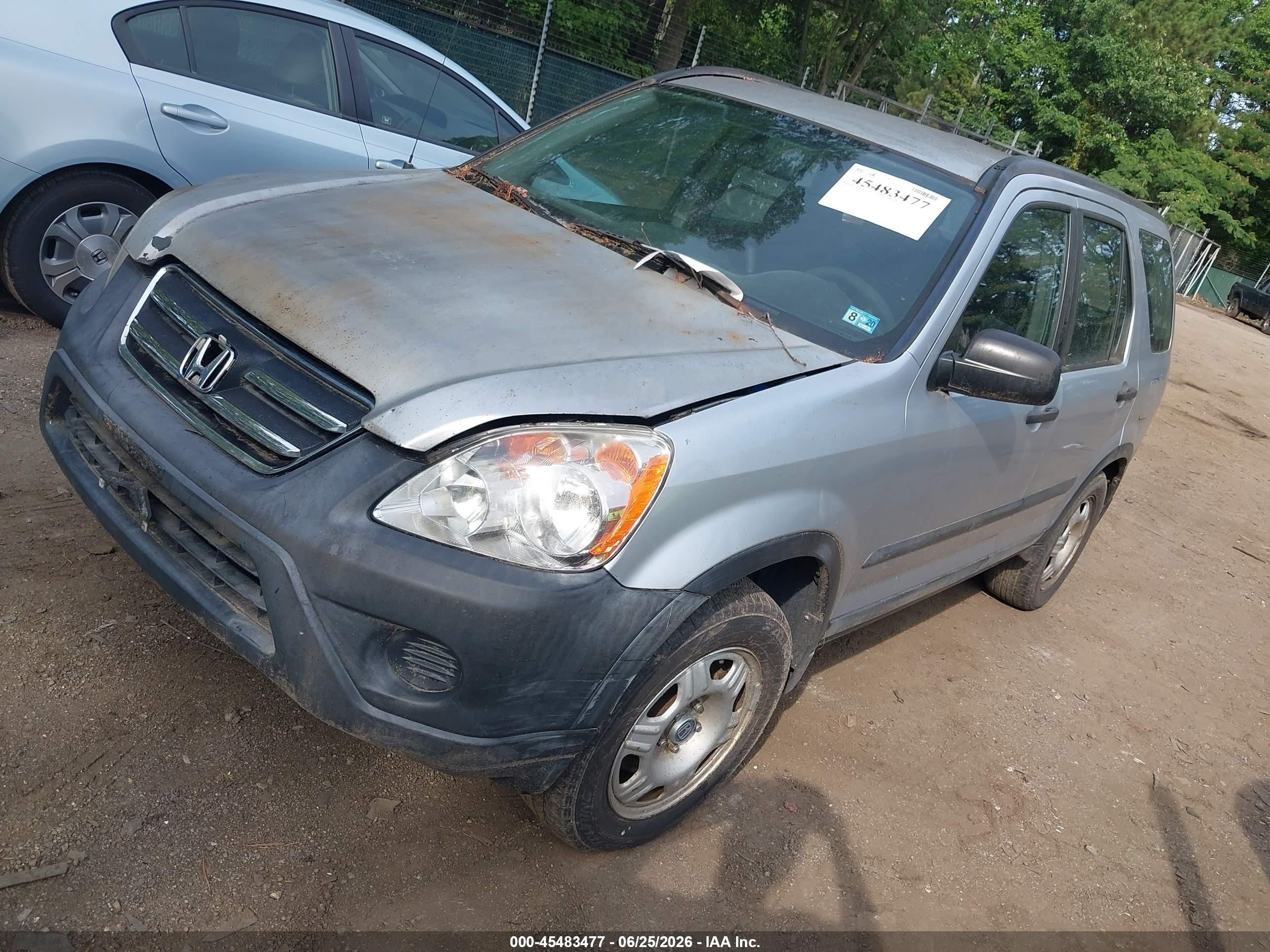 2005 Honda Cr-v Lx Серебряный vin: SHSRD68545U302052