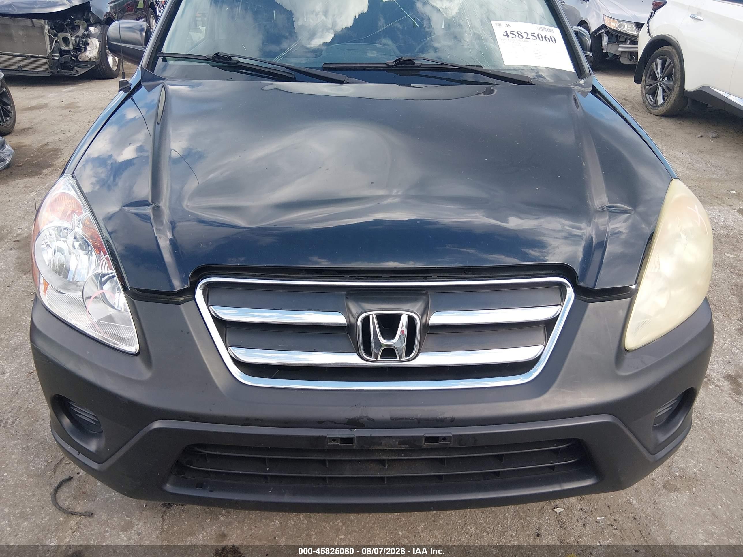 2006 Honda Cr-v Lx Black vin: SHSRD68556U403750