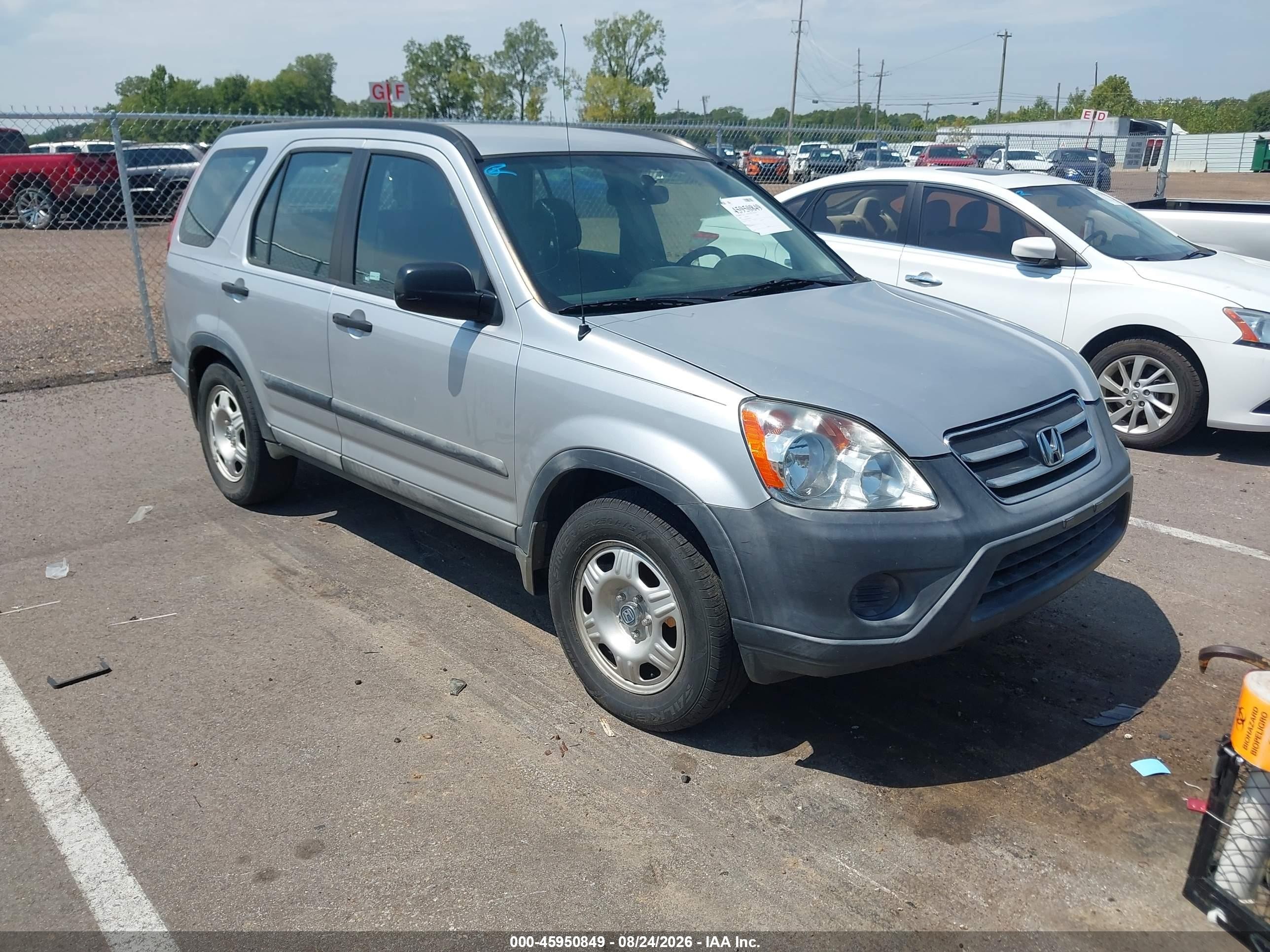 2006 Honda Cr-v Lx Silver vin: SHSRD68556U405546